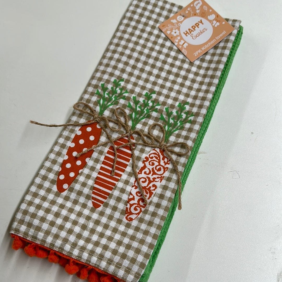 2pc Easter Carrots Towel