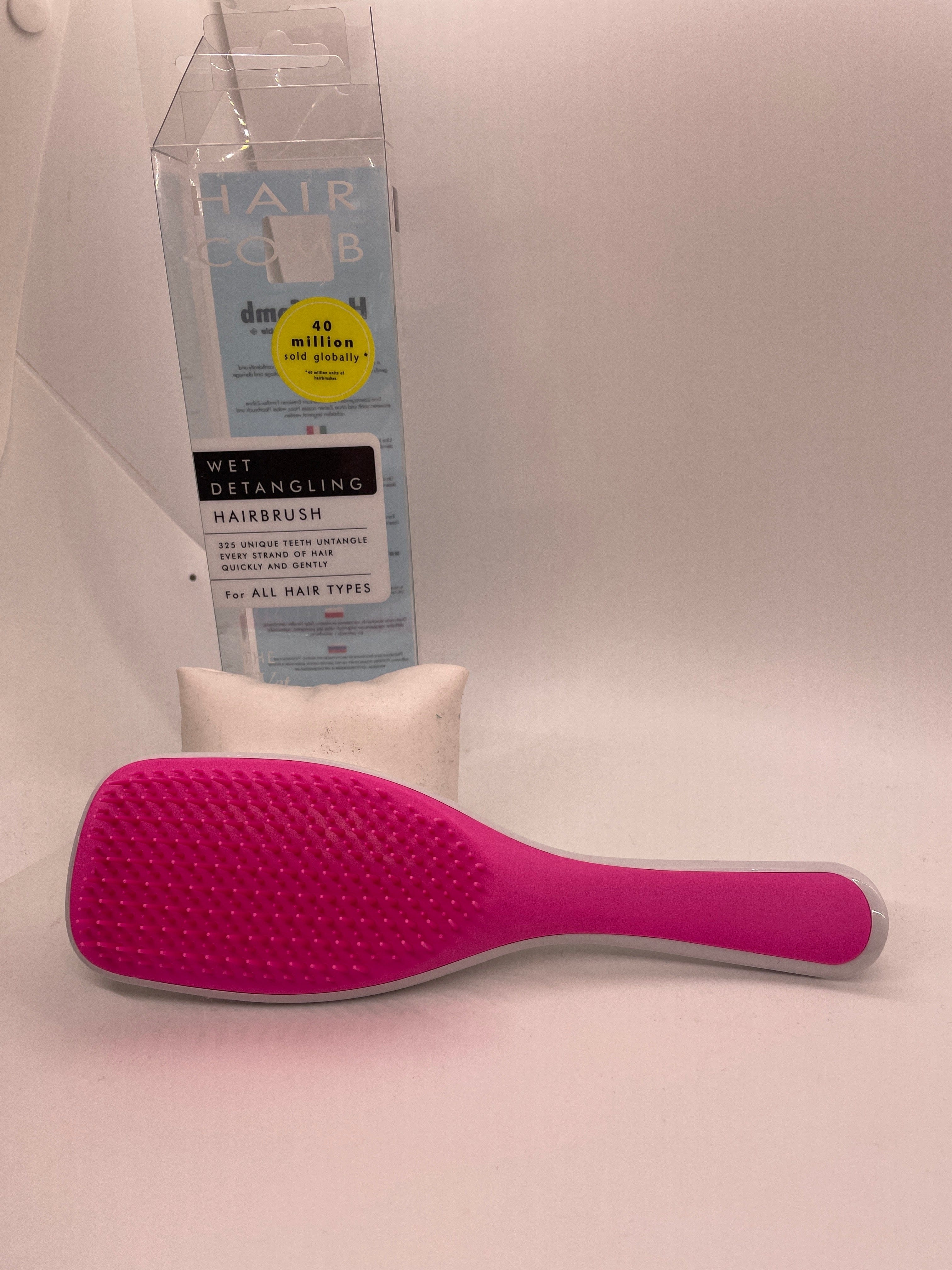 Hot Pink & White Detangling Hairbrush