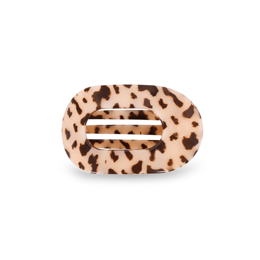 Blonde Tortoise Small Flat Round Clip