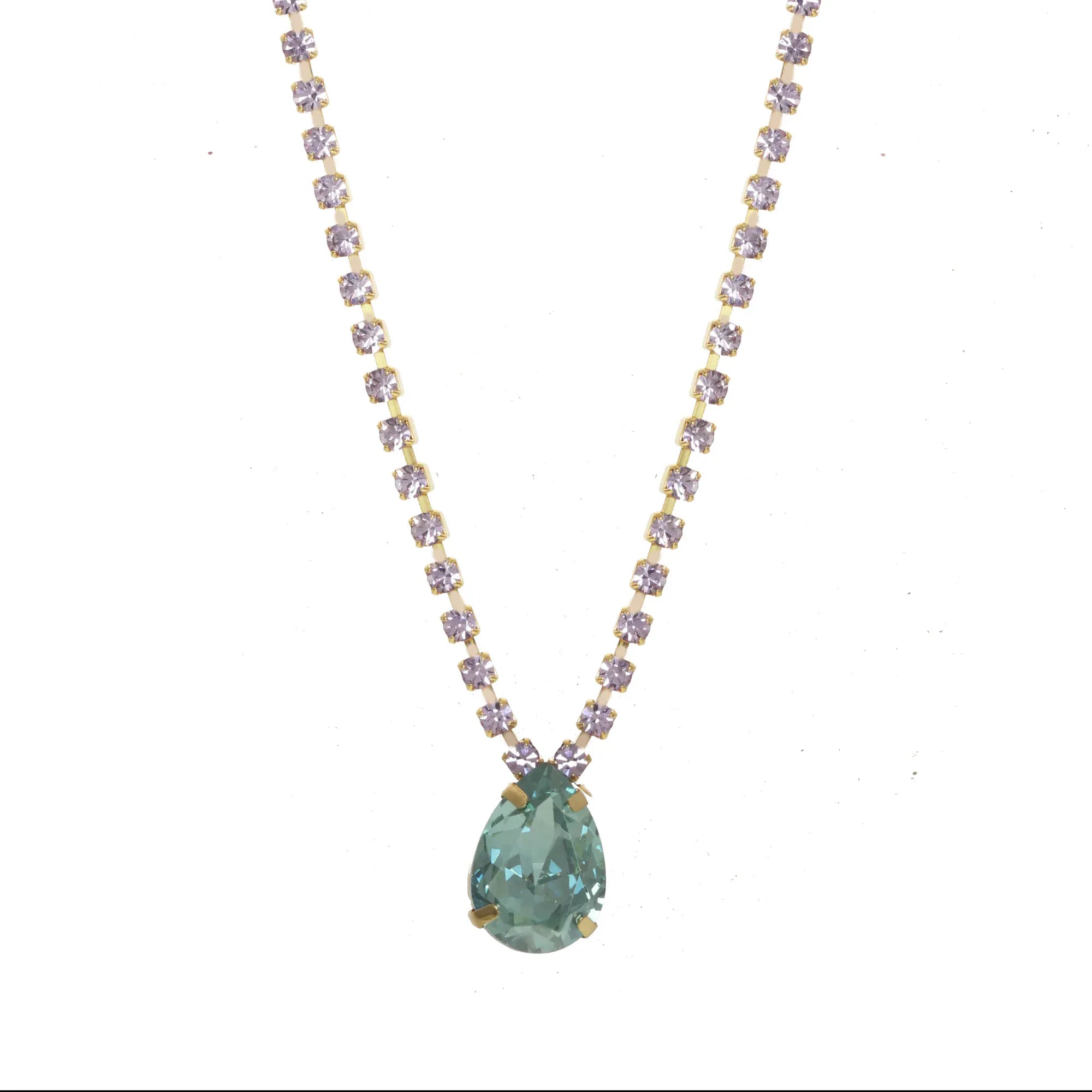 Milli Necklace In Watermelon: Lilac/Aqua Champagne