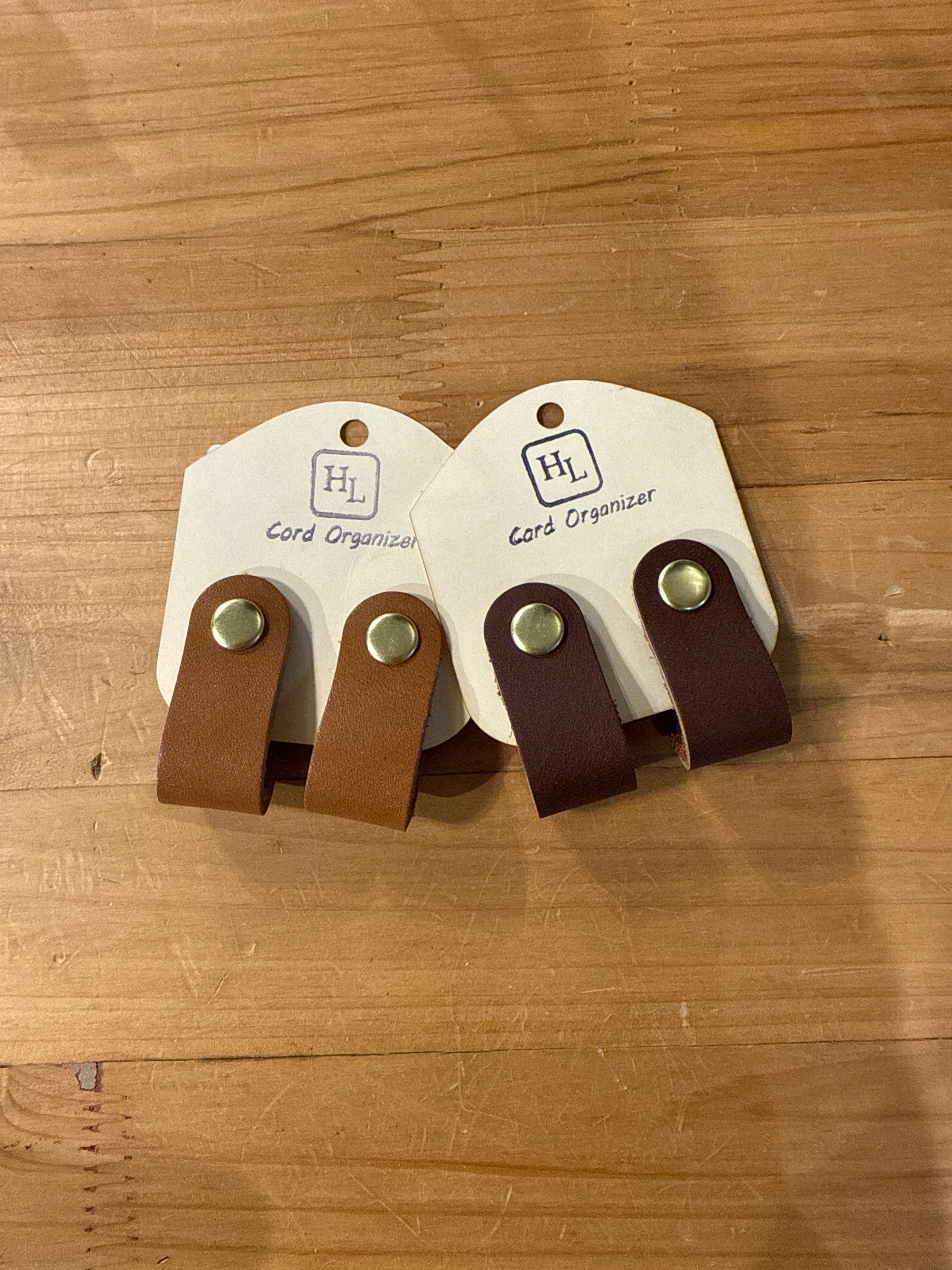 Leather Phone Cable Cord Holders