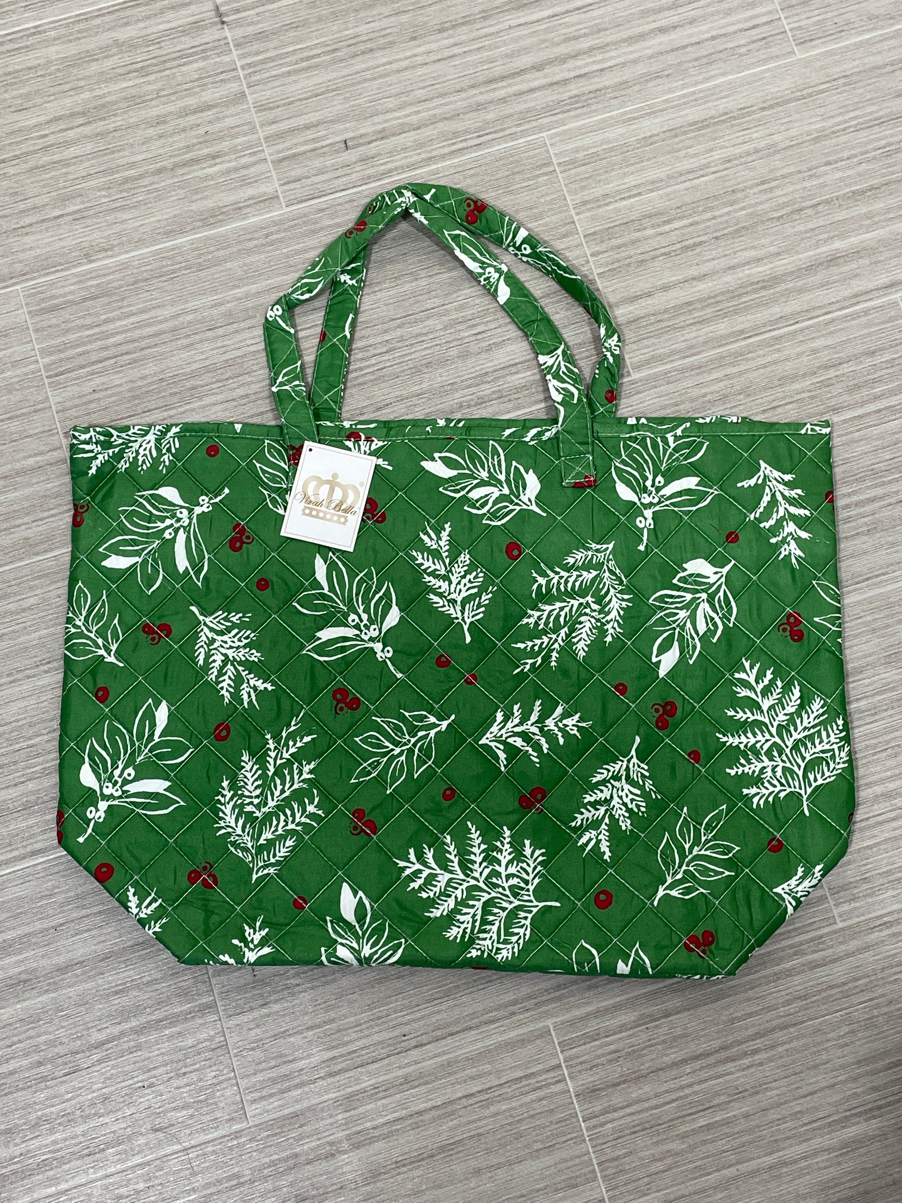 Leaves & Berries Quilted Tote