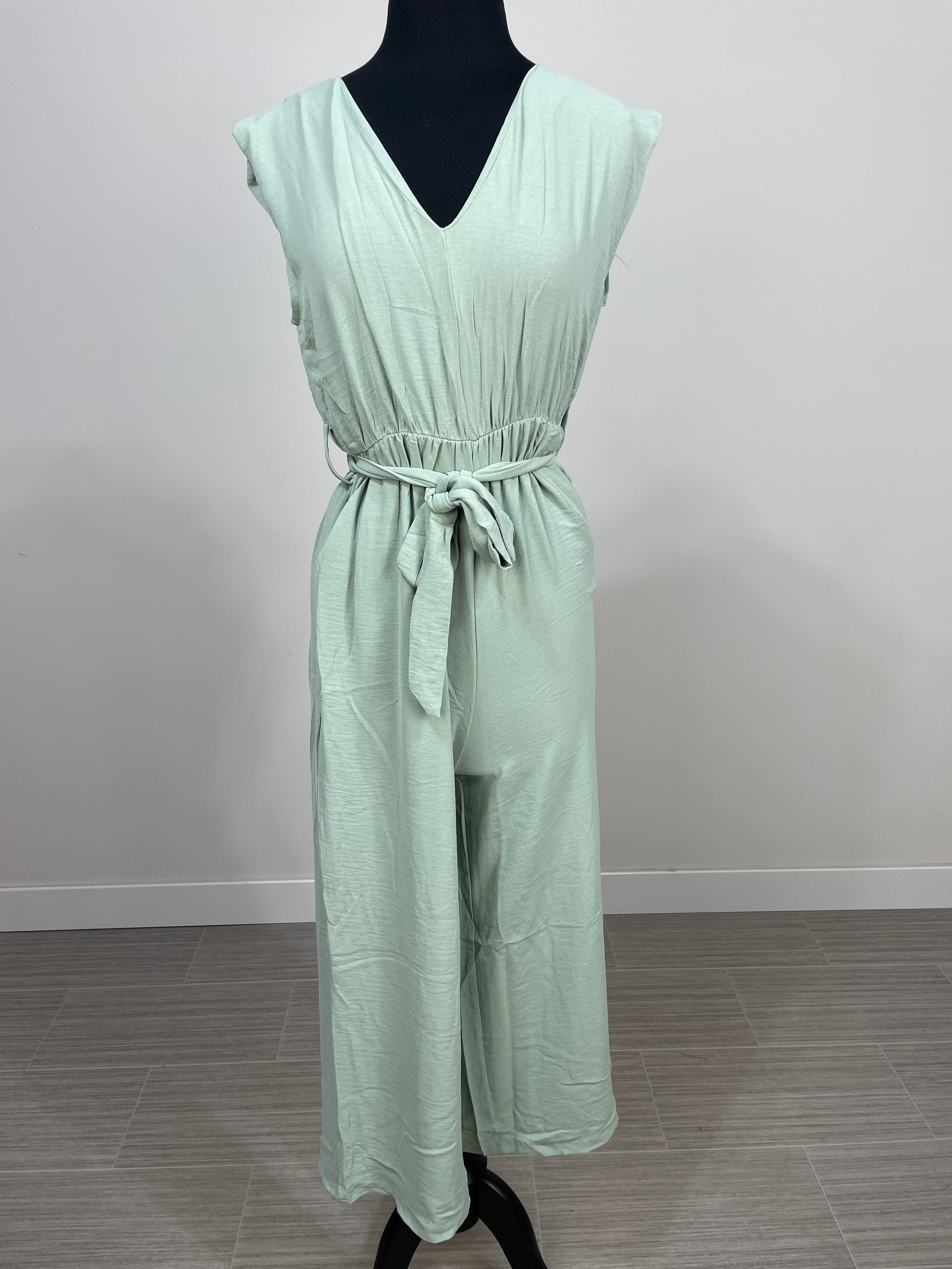 Sage Cap Sleeve Jumpsuit