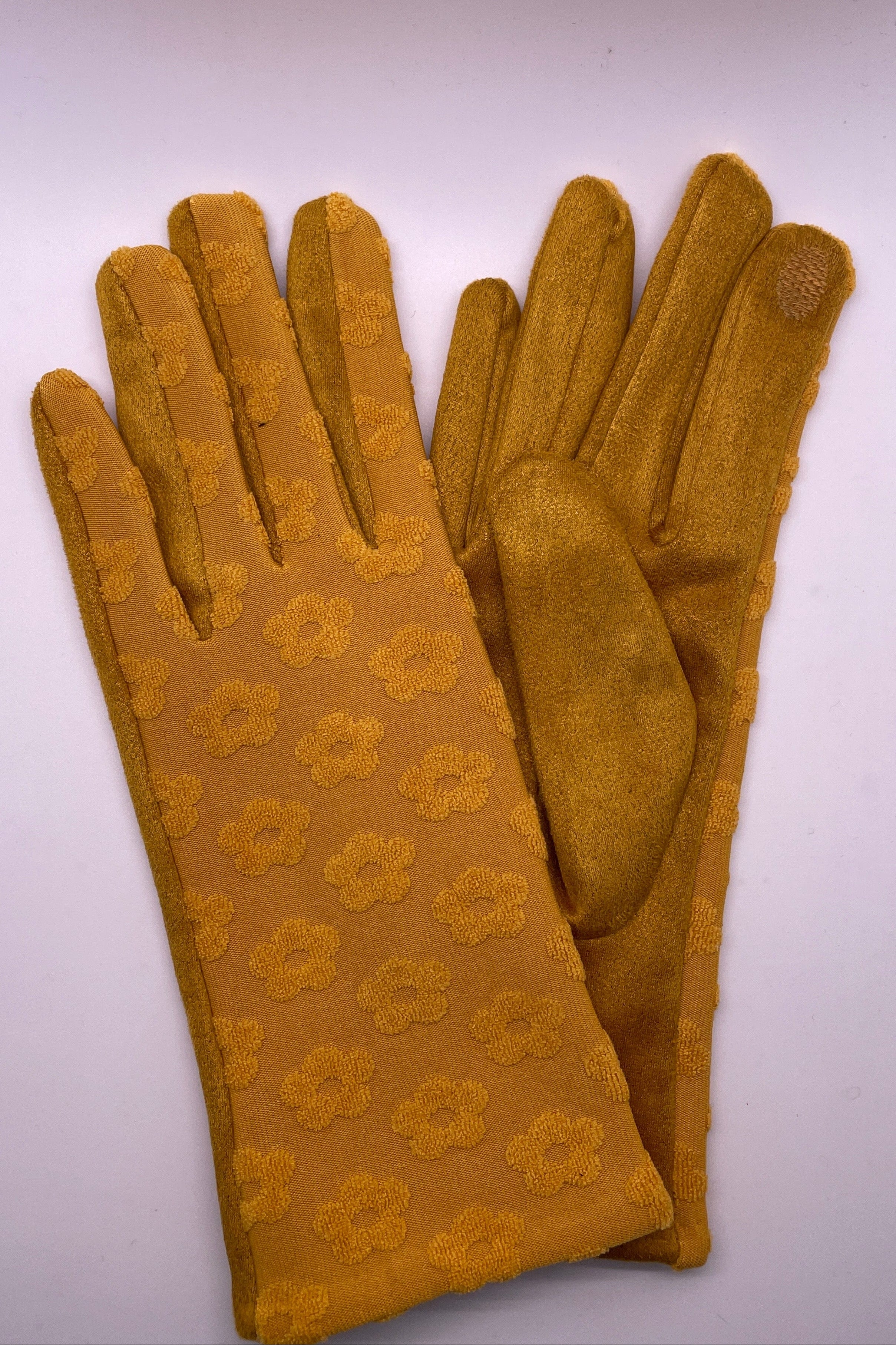 Mustard Petunia Dual Texture Glove