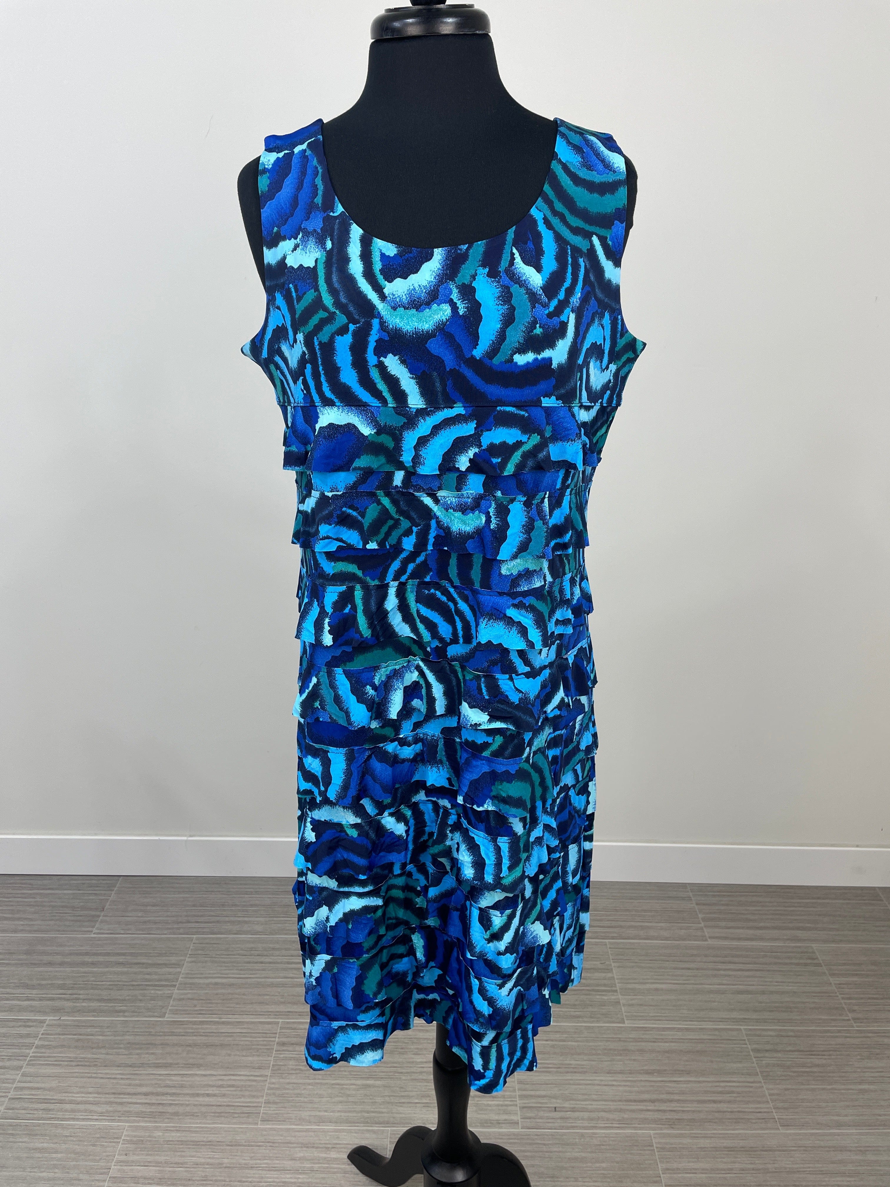 Blue Ocean Sleeveless Swing Dress