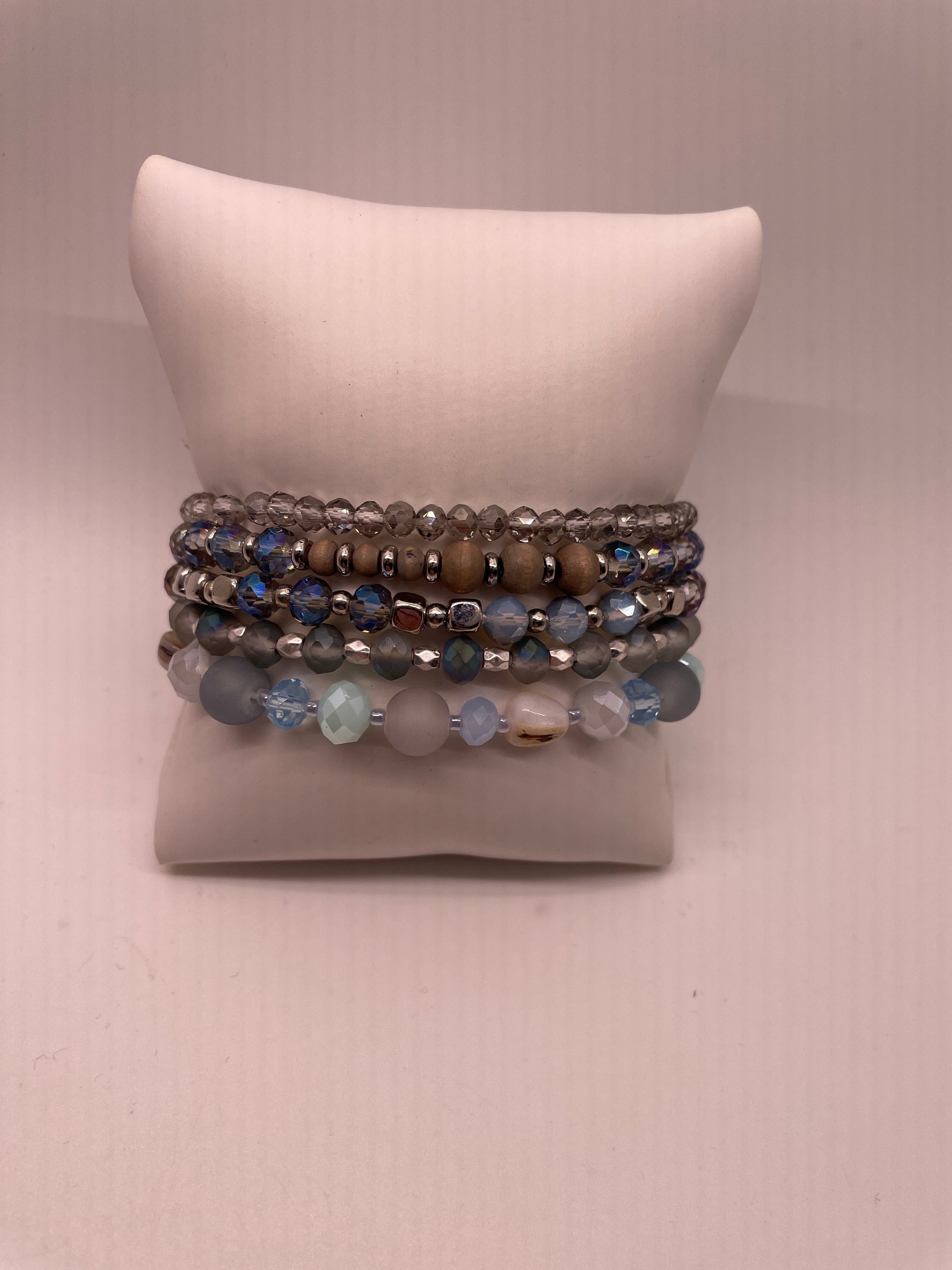 Sea Glass Bracelet Set