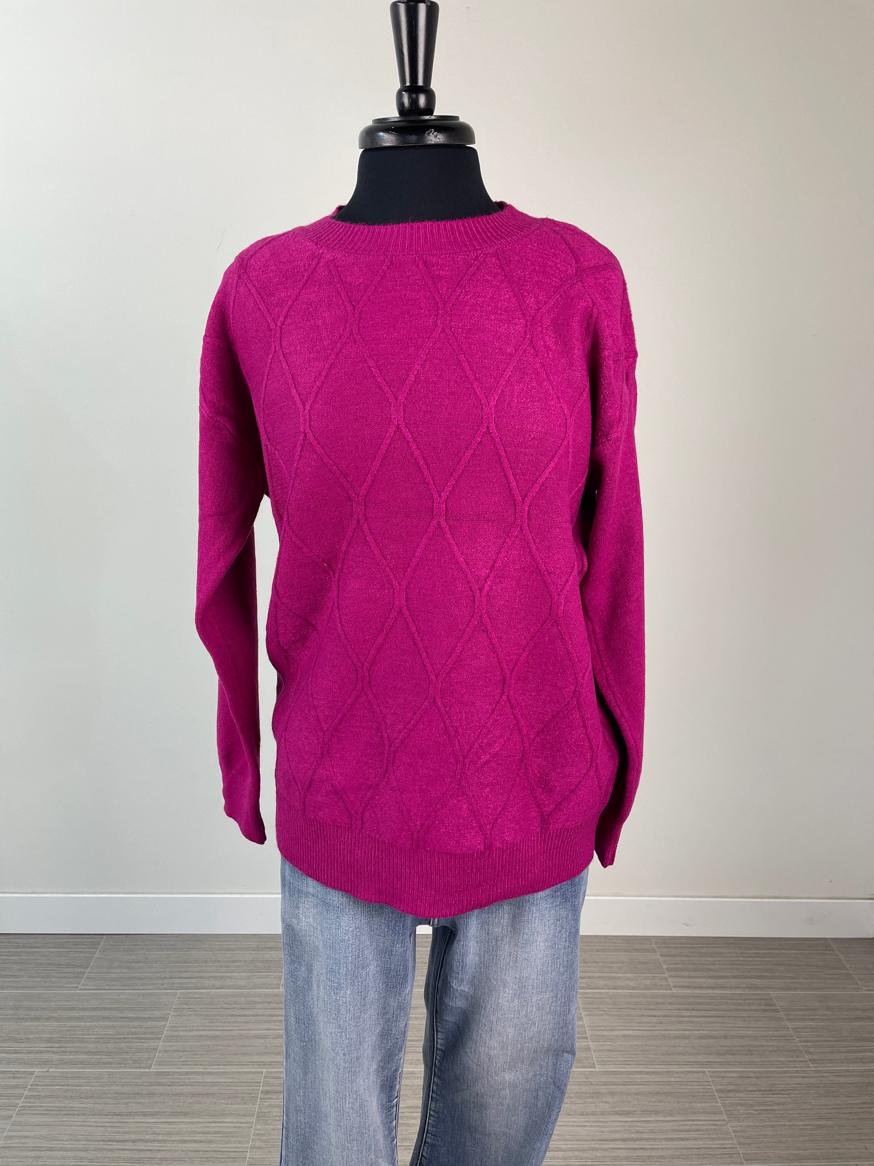 Mulberry Diamond Pullover Sweater