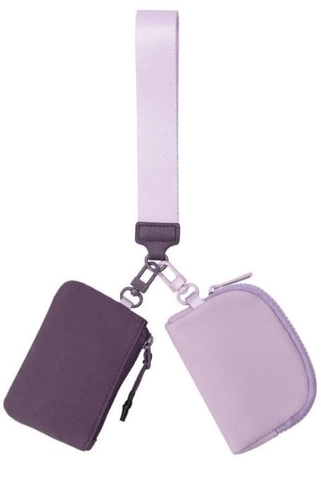 Cloud Purple & Lavender Dual Pouch Wristlet