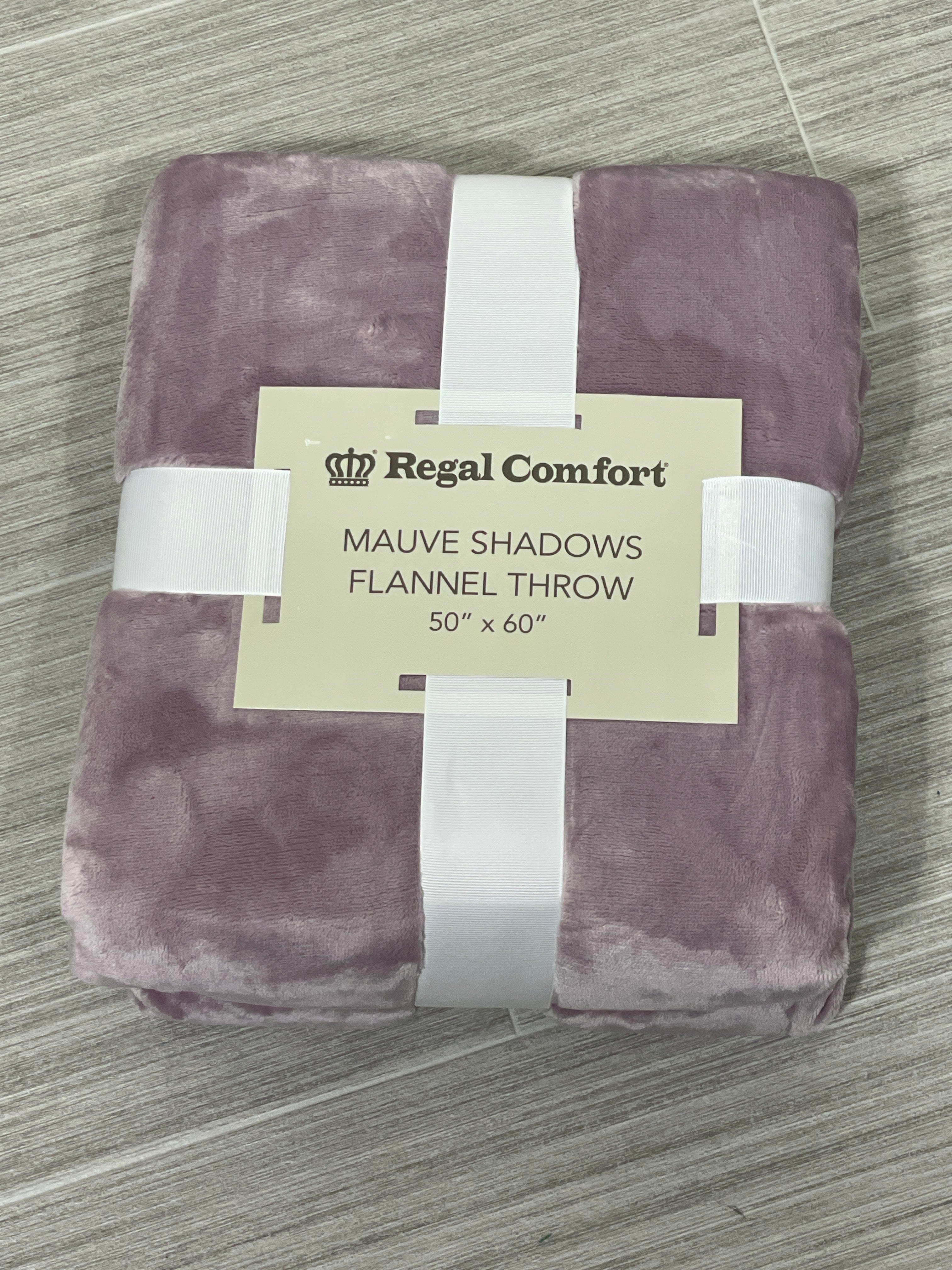 Mauve Shadows Flannel Throw