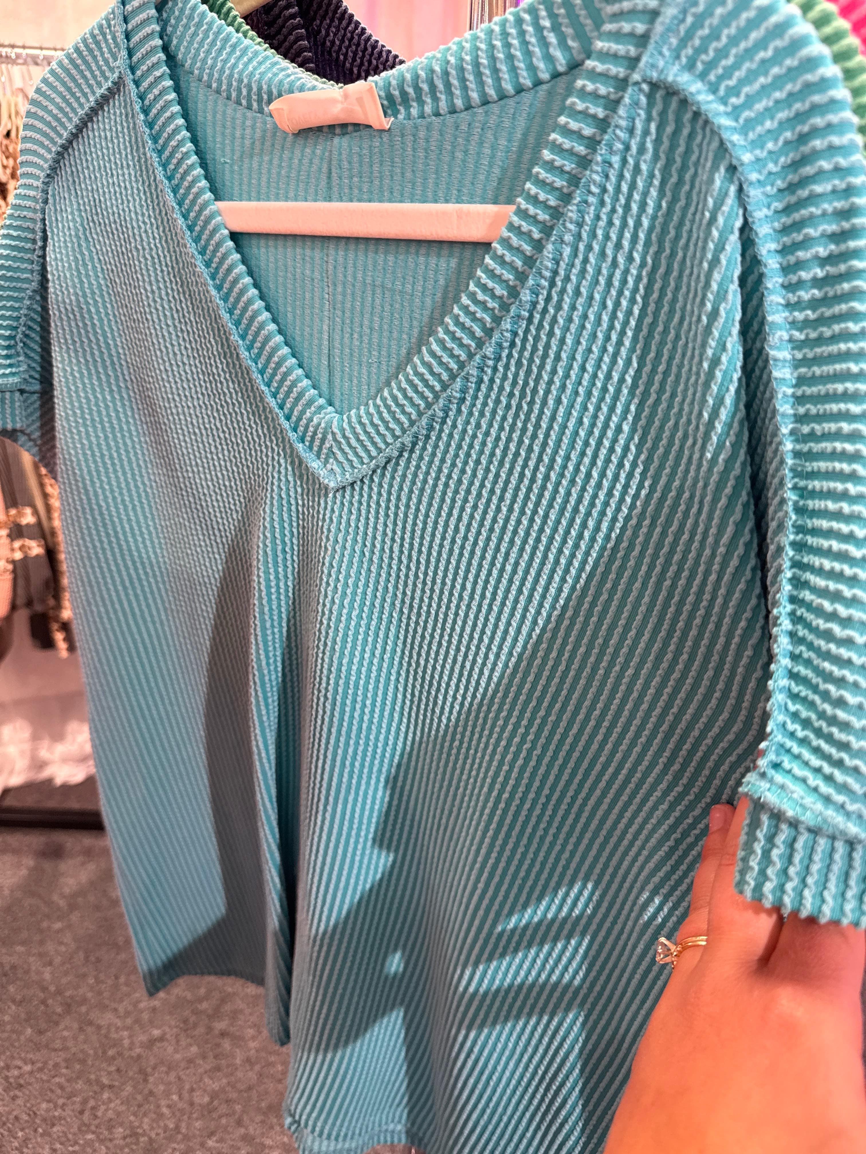 Turquoise Original Ribbed Top