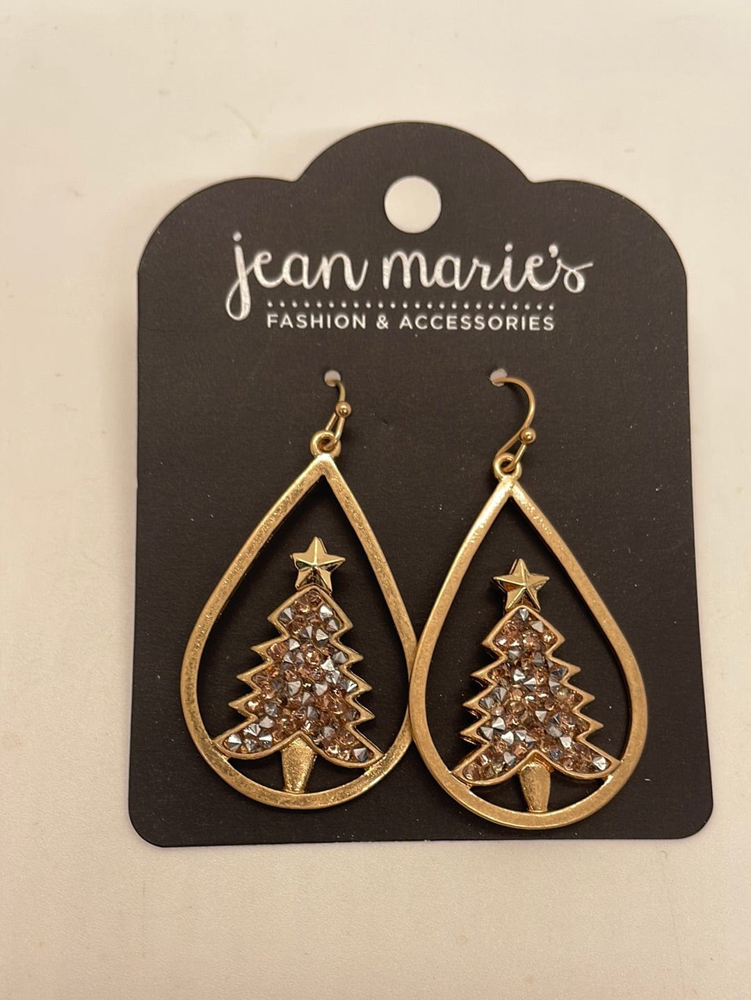 Gold Tree Drop Earring