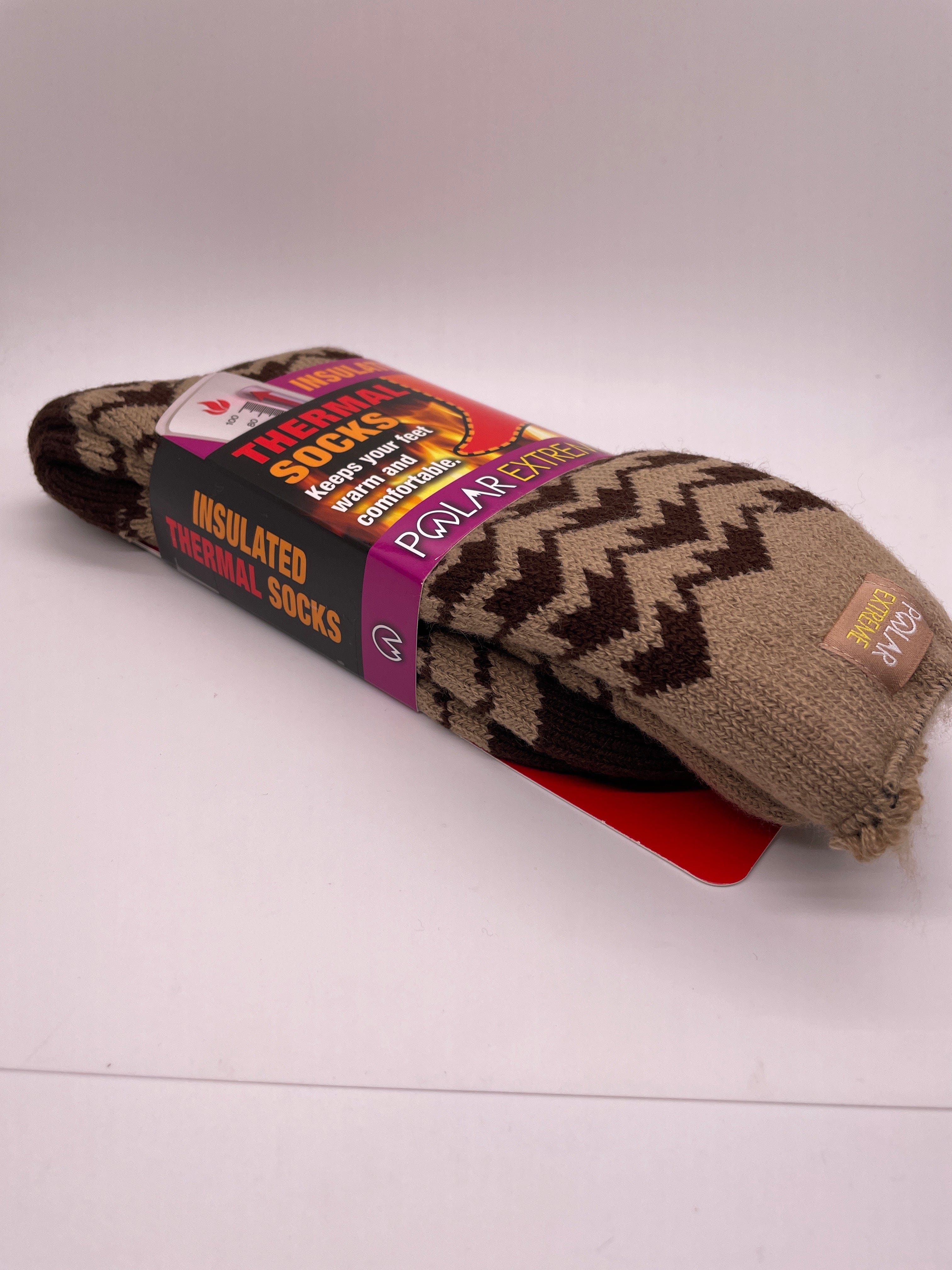 PE Women's Aztec Brown Socks