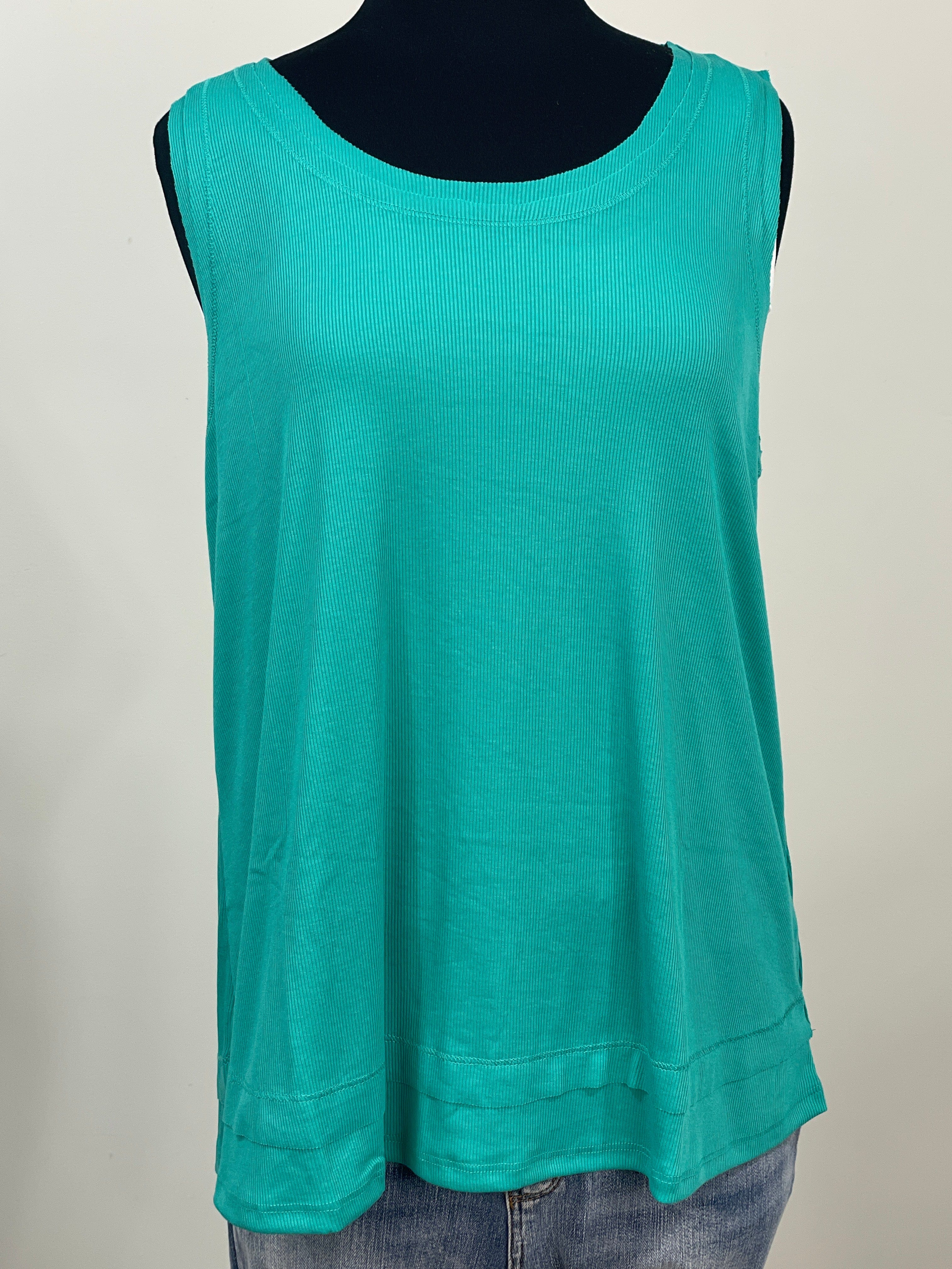 Emerald Relaxed Fit Ribbed Tank