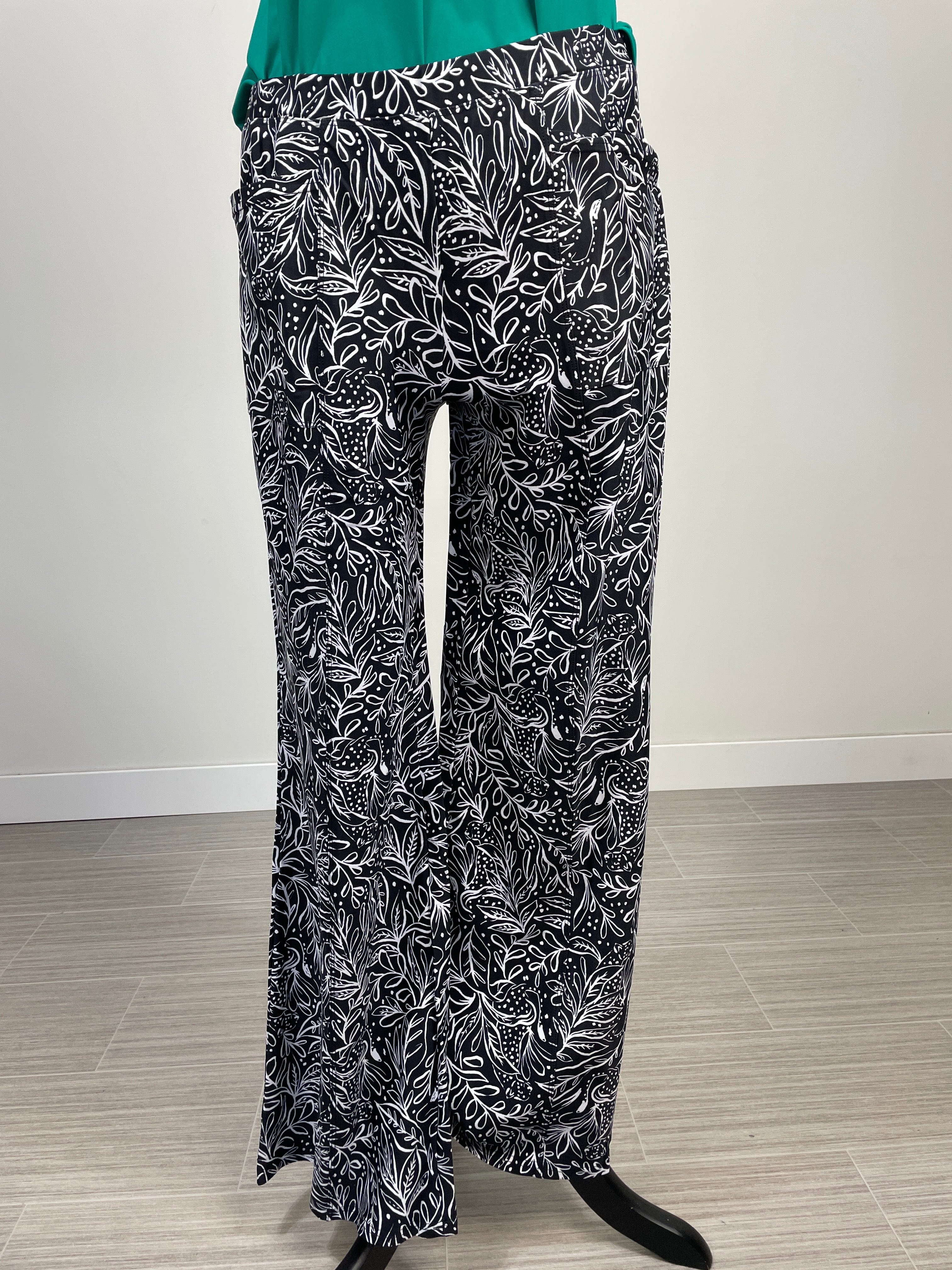 Black & White Mercedes Wide Leg Pant