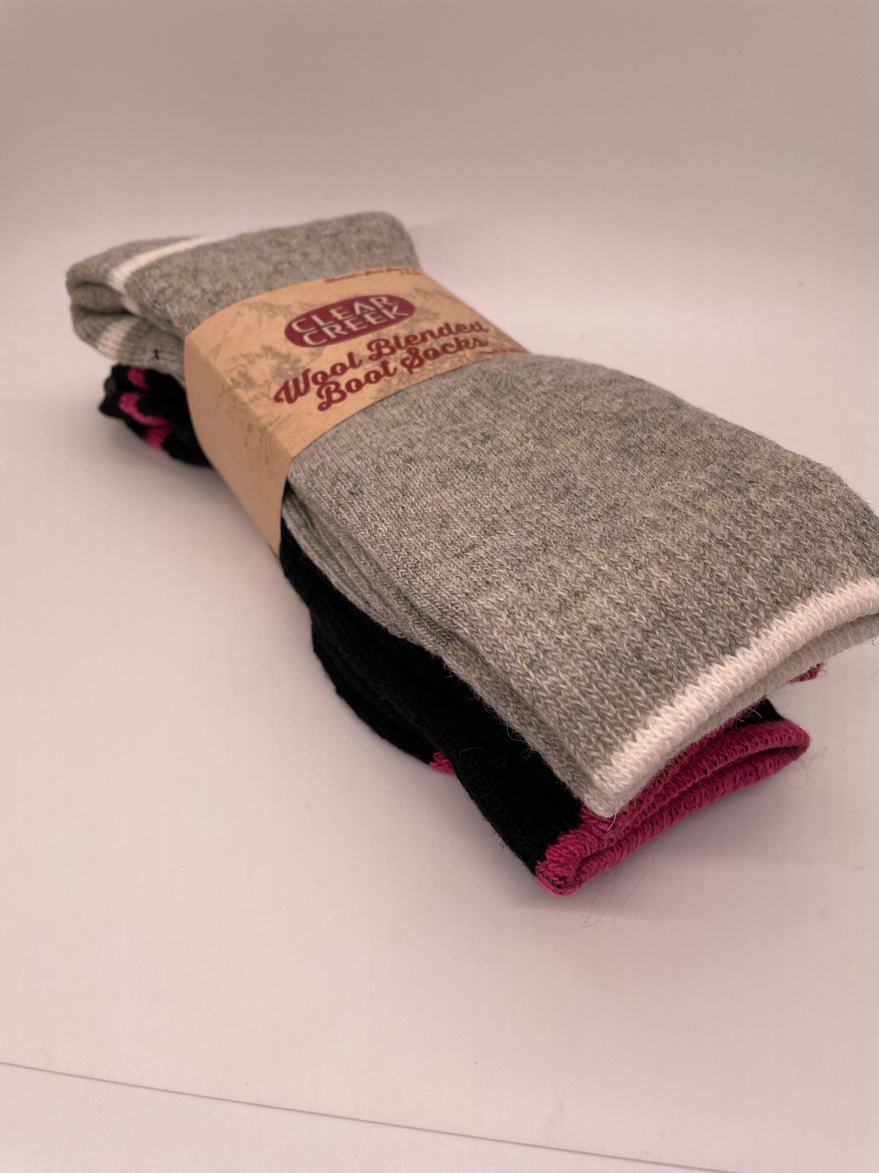 Black Wool Blend Boot Sock Pack