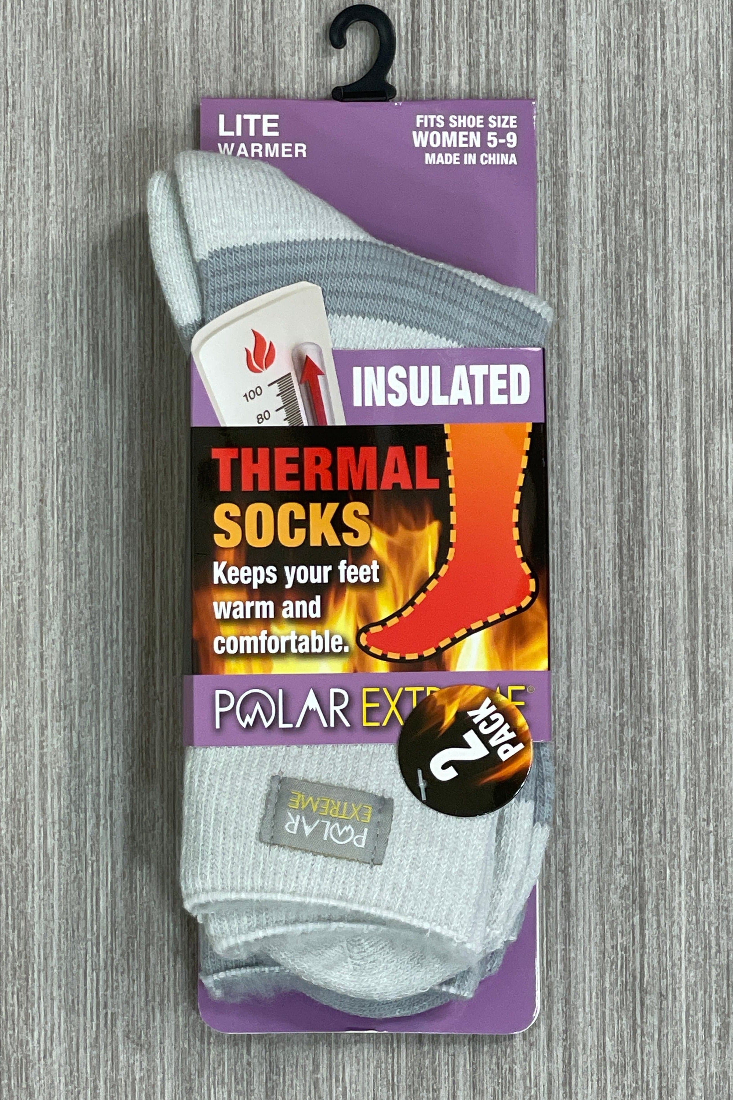 Light Grey Women's 2-Pack Polar Extreme Heat Lite Brushed Sock