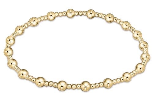 Classic Sincerity Pattern 4mm Bead Bracelet - Gold