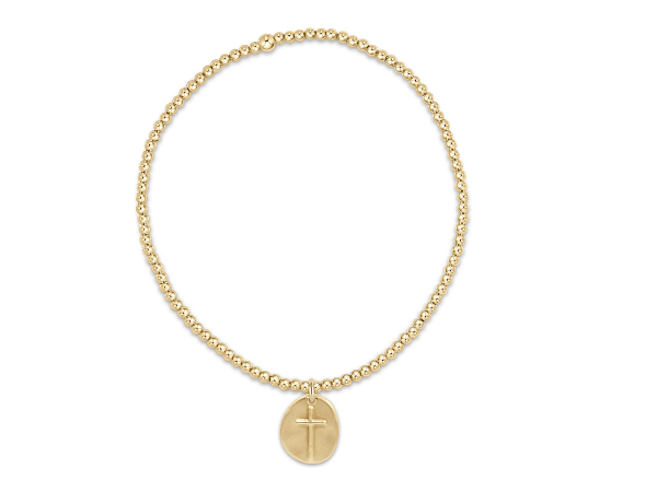 Classic Gold 2mm Bracelet - Inspire Small Gold Disc