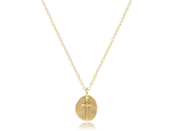 16" Necklace Gold - Inspire Small Gold Disc