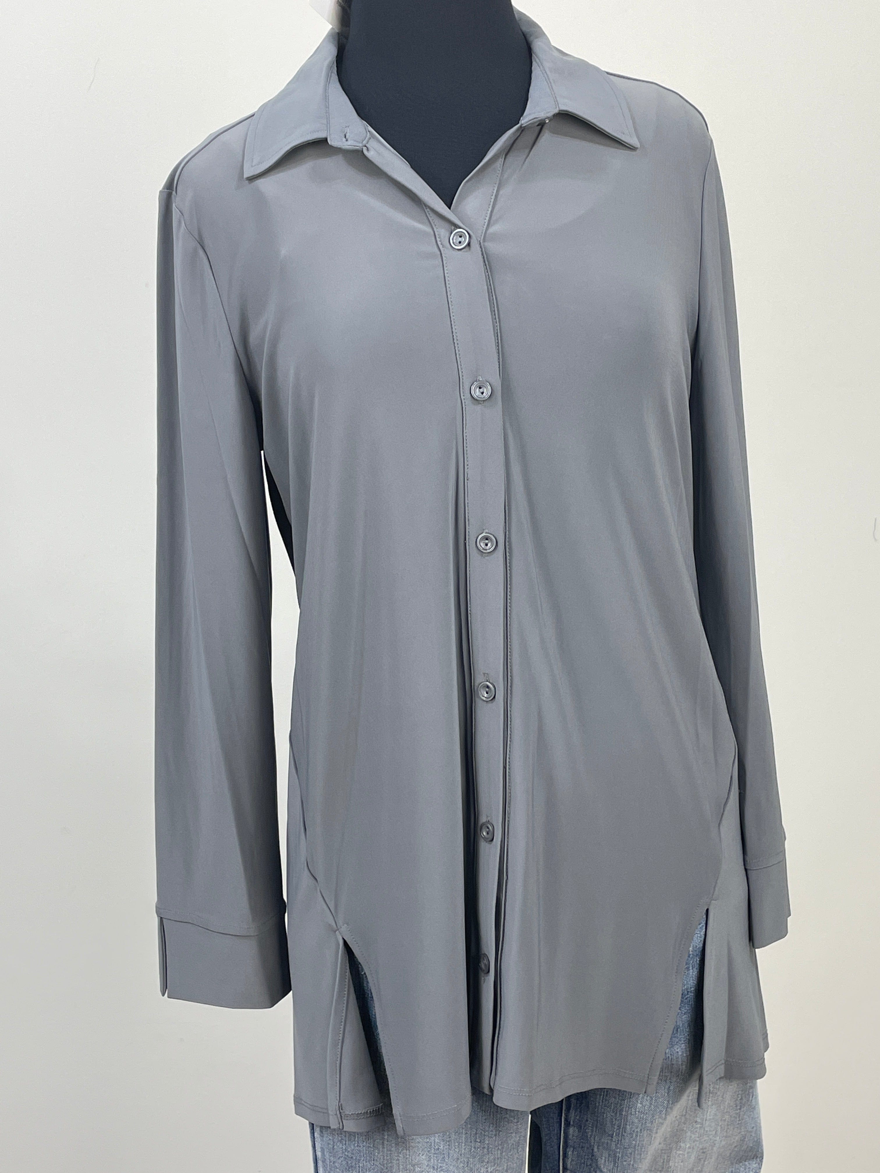Steel Button Down With Slits