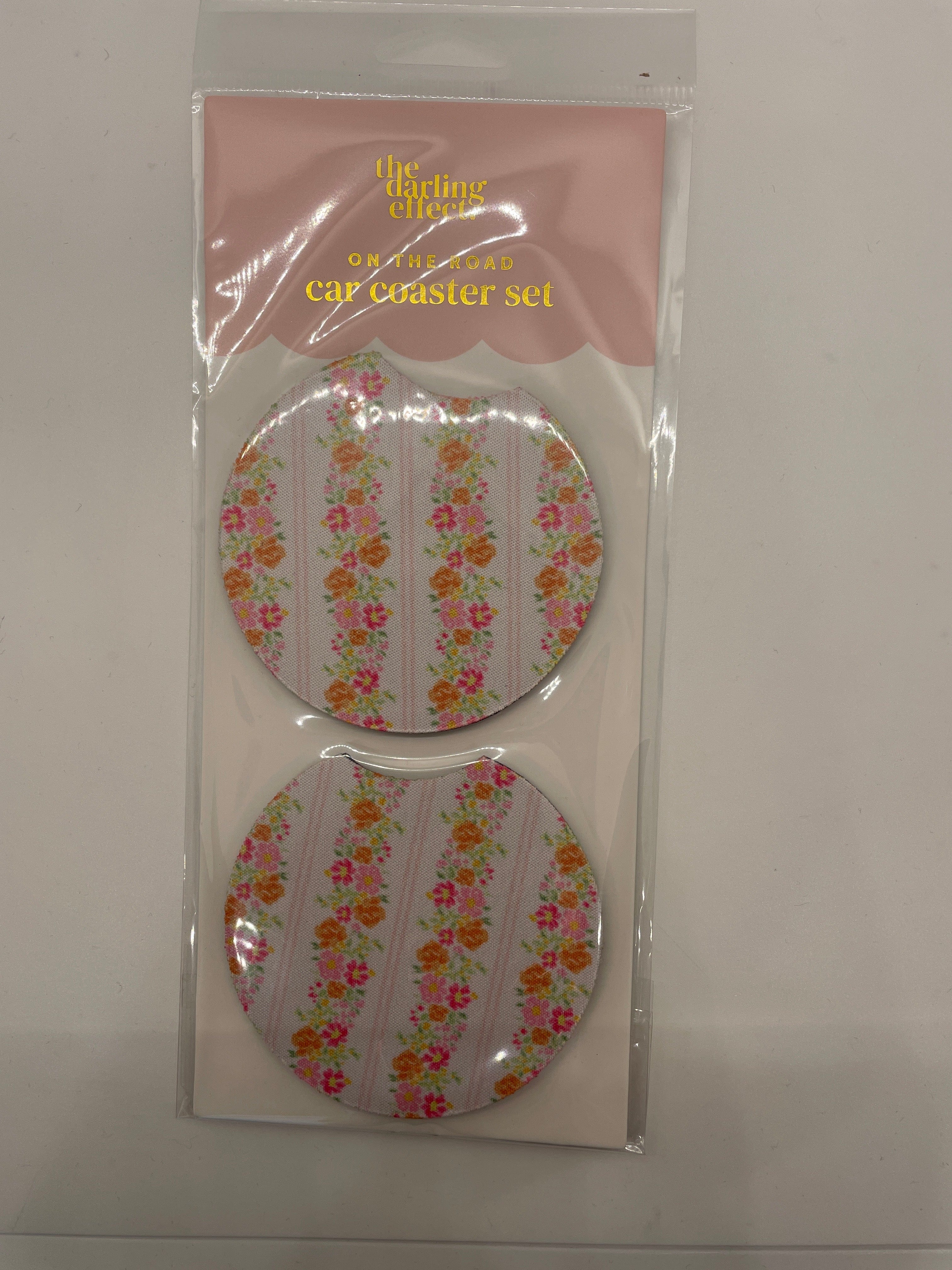 On The Road Car Coaster Set - Petal Parade Pink