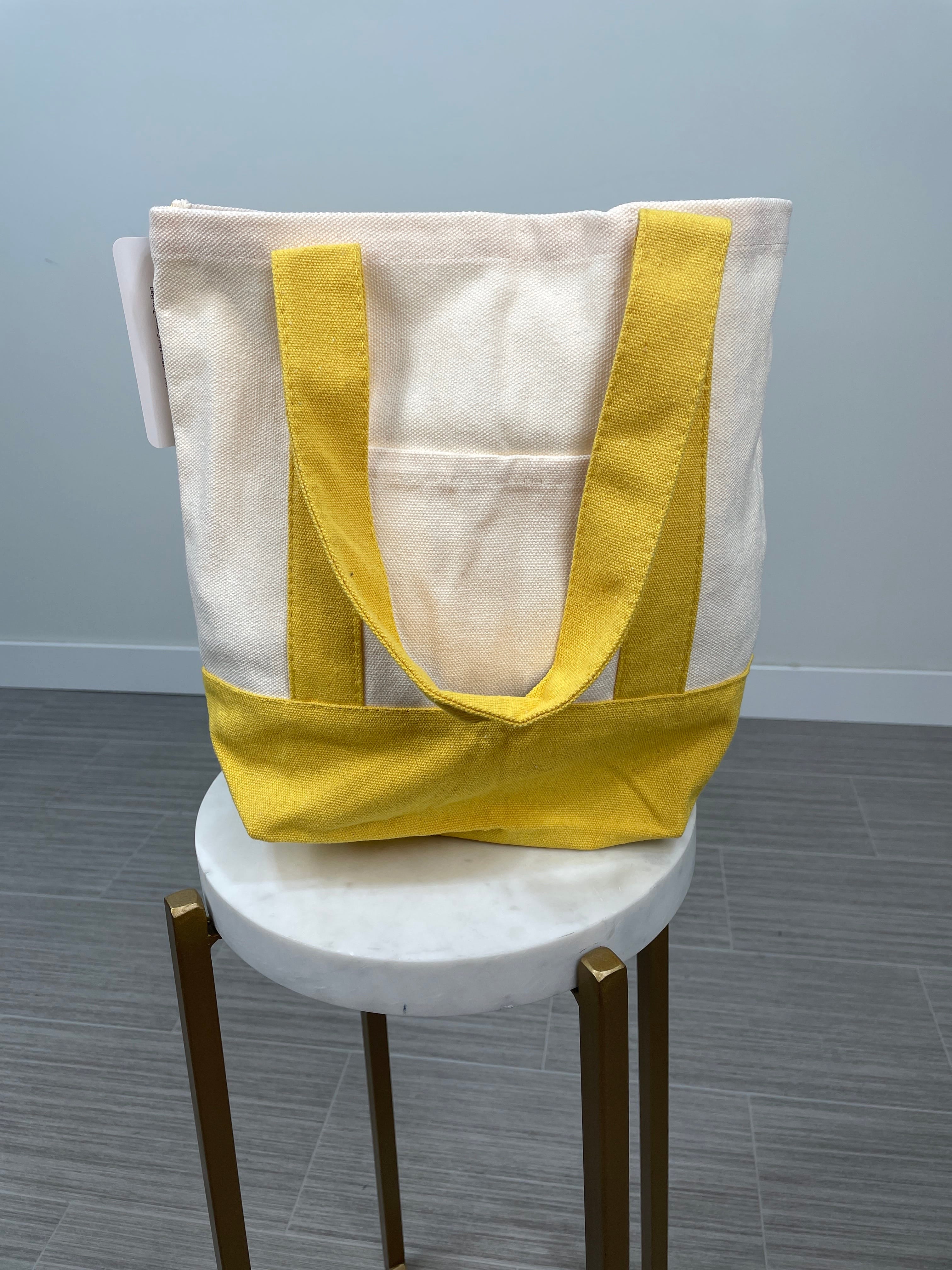 Yellow 16oz Mini Canvas Tote Bag