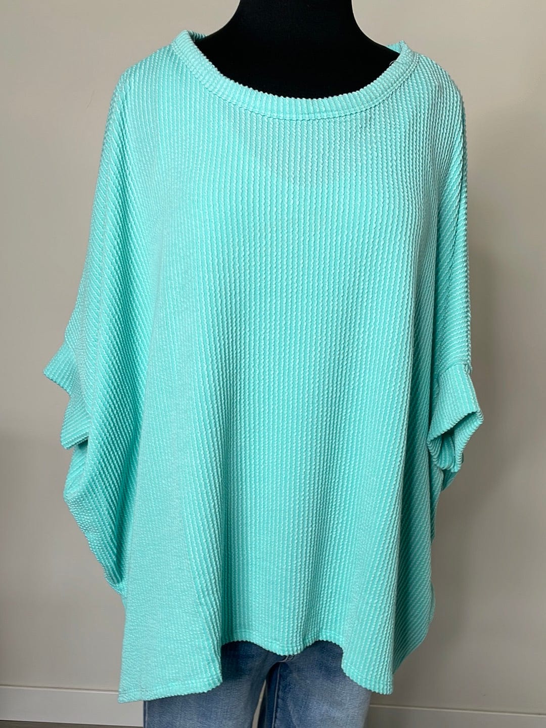 Aqua Everyday Comfy Ribbed Top