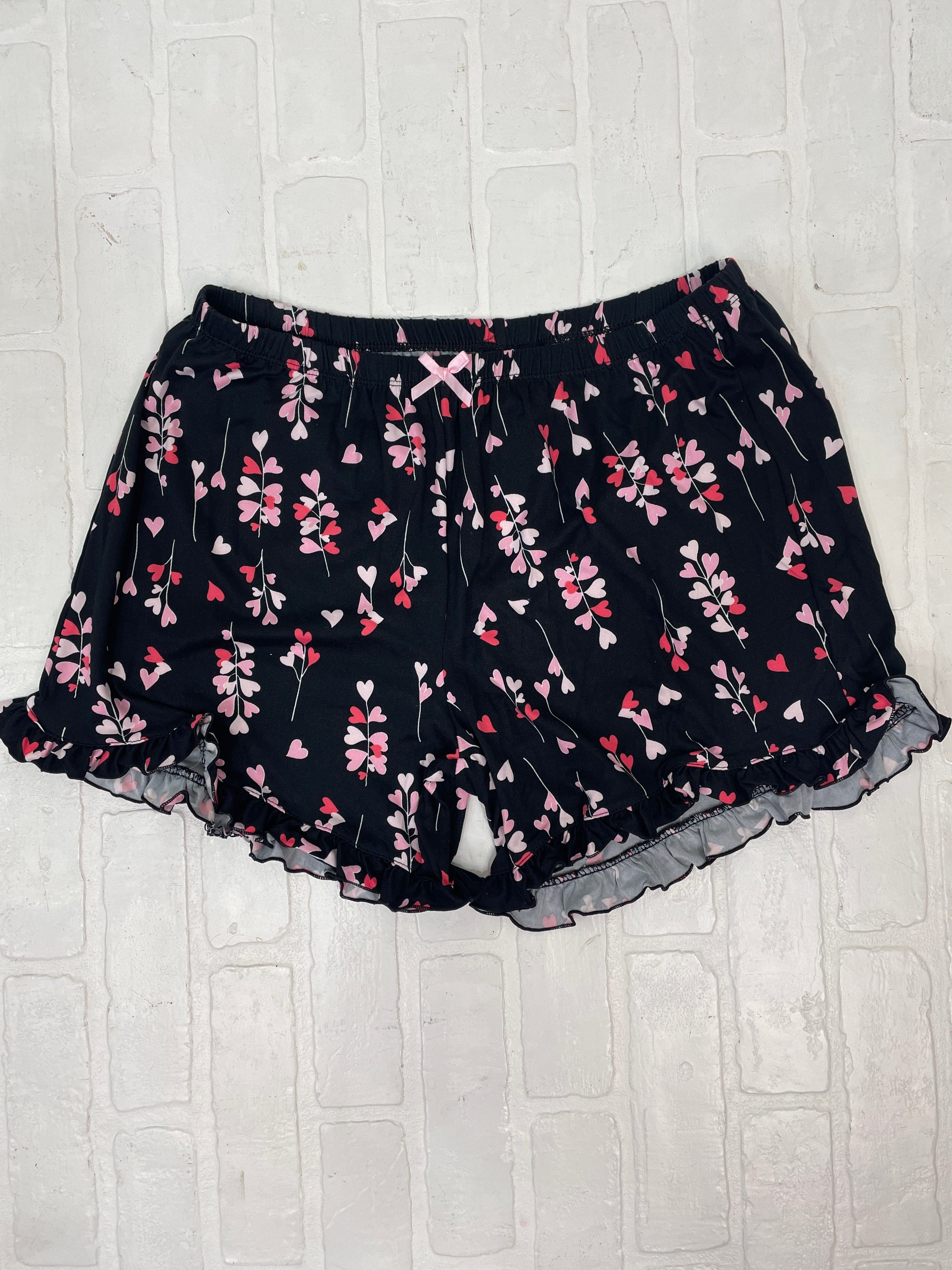 Black with Hearts Lounge Shorts