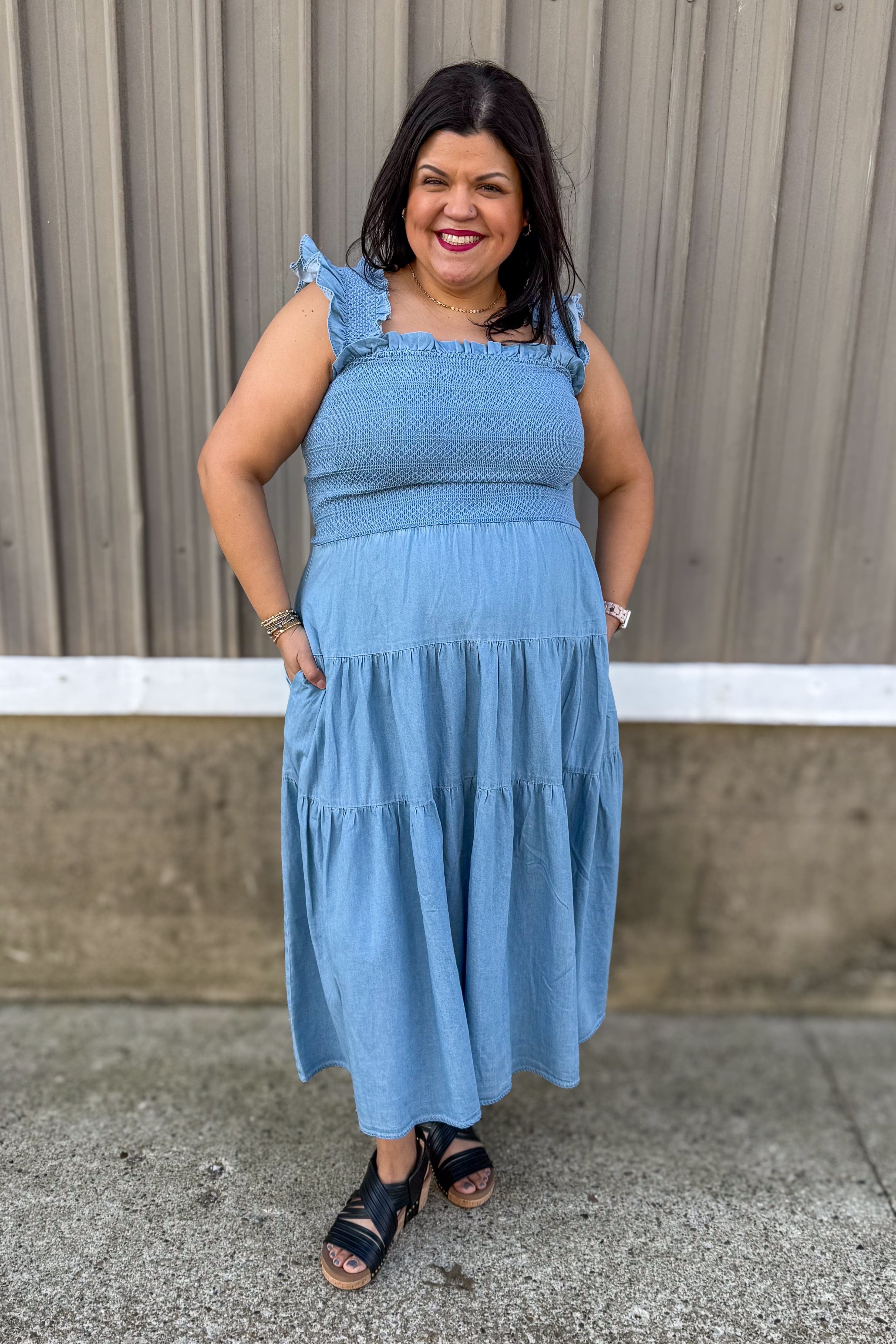 Denim Midi Dress