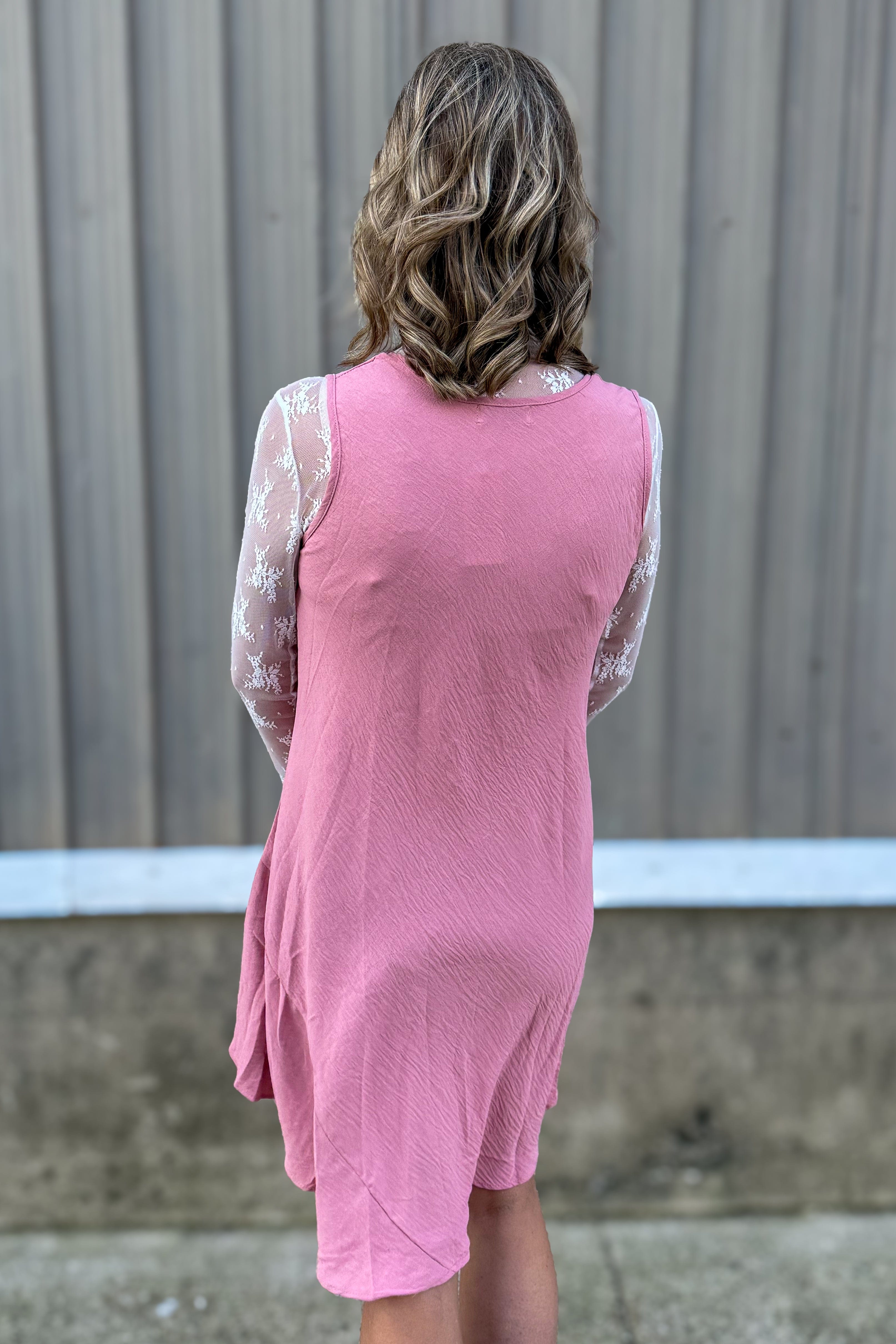 Rose Sleeveless Dress Back