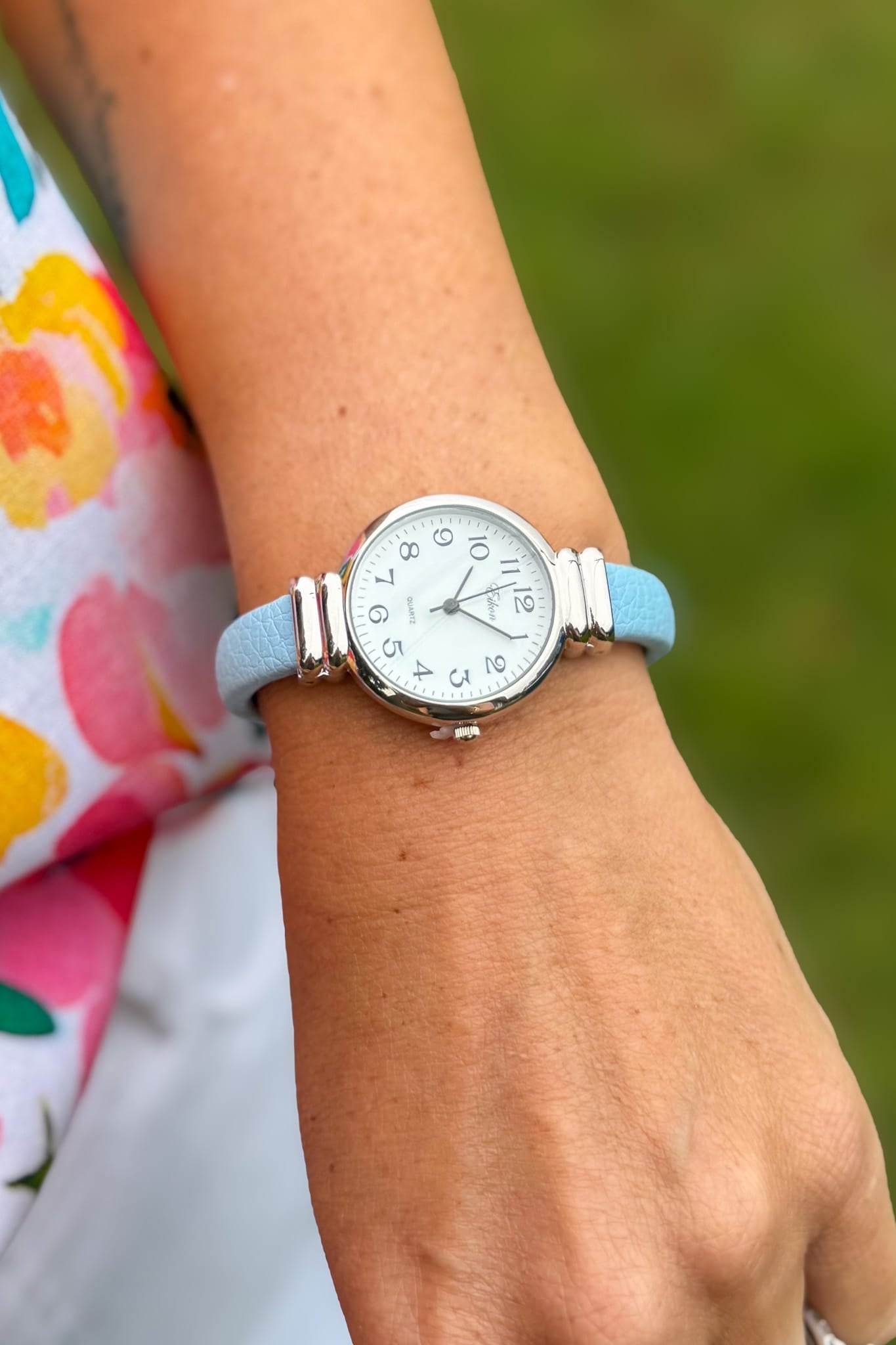 Light Blue Bangle Watch