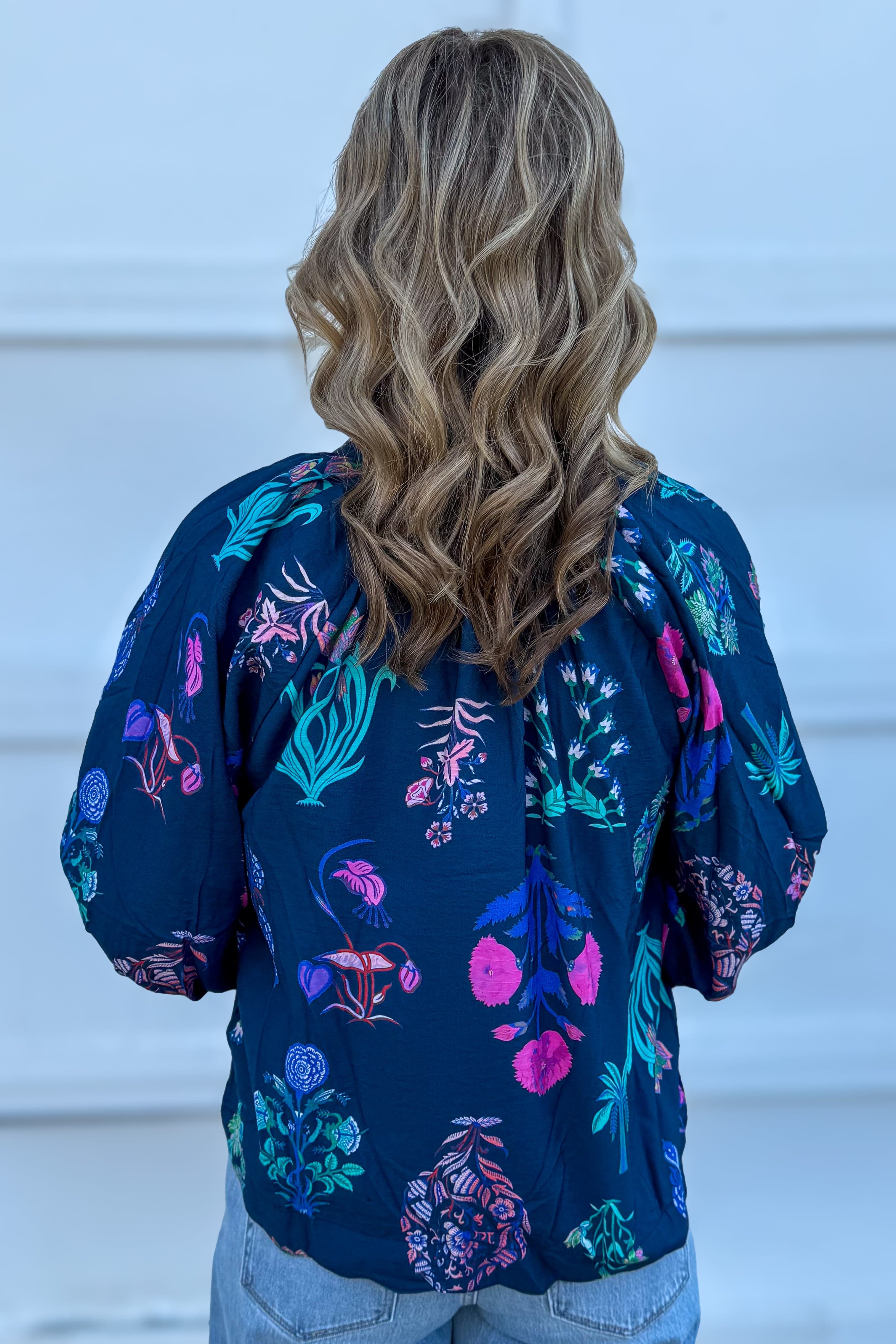 Midnight Floral Encyclopedia Top Back