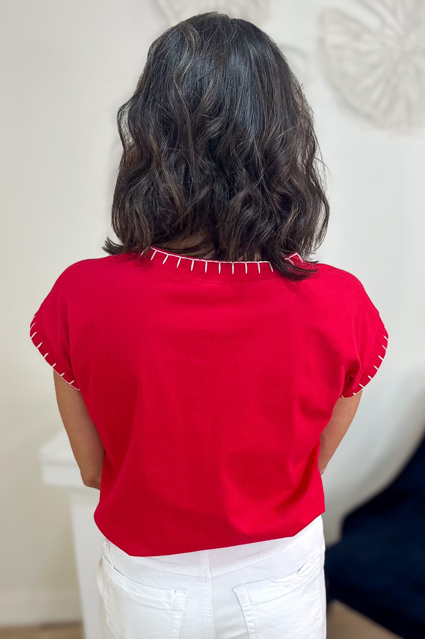 Ruby Stitch Detail Top Back