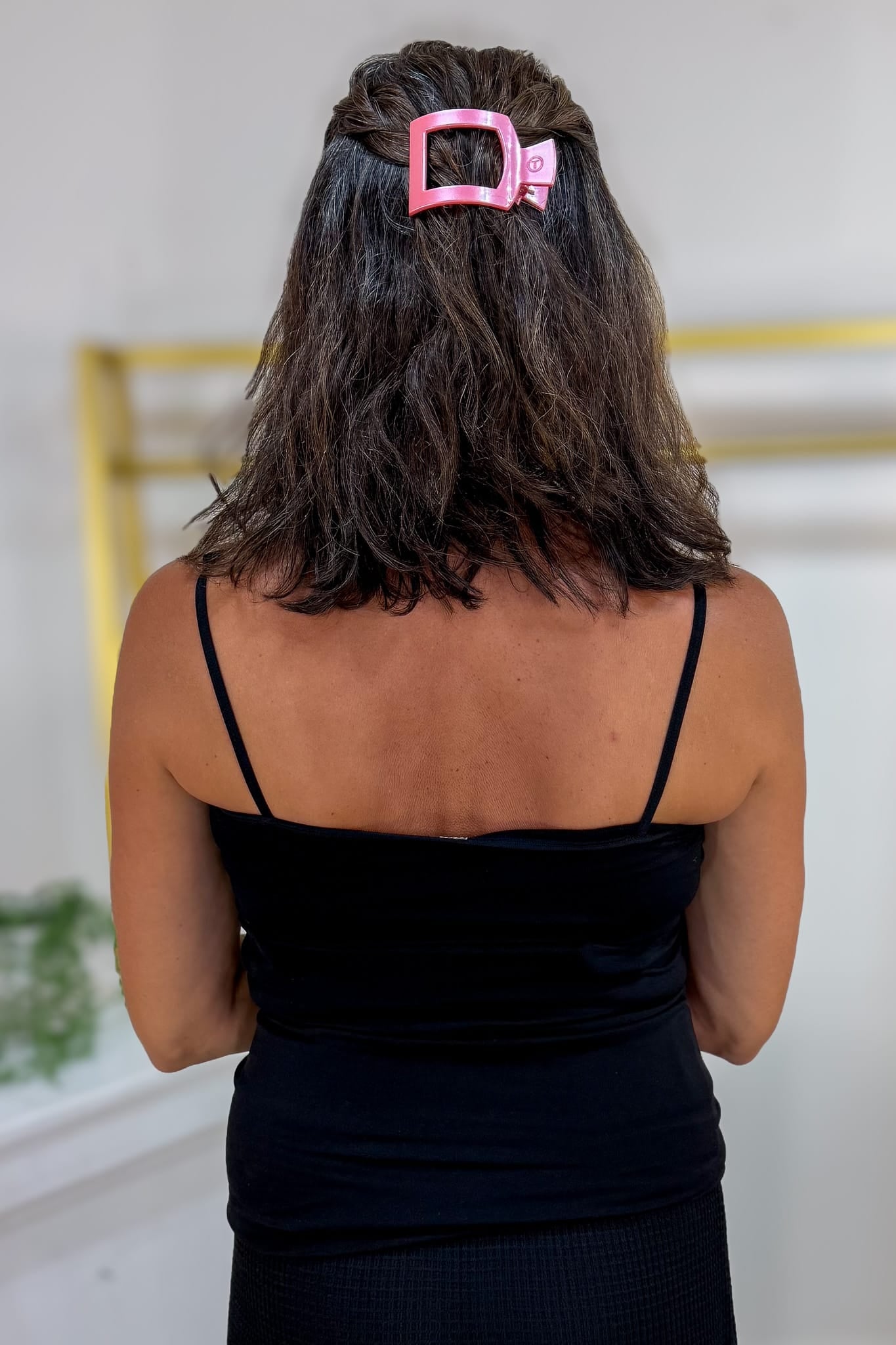 Black Regular Cami Tank Back