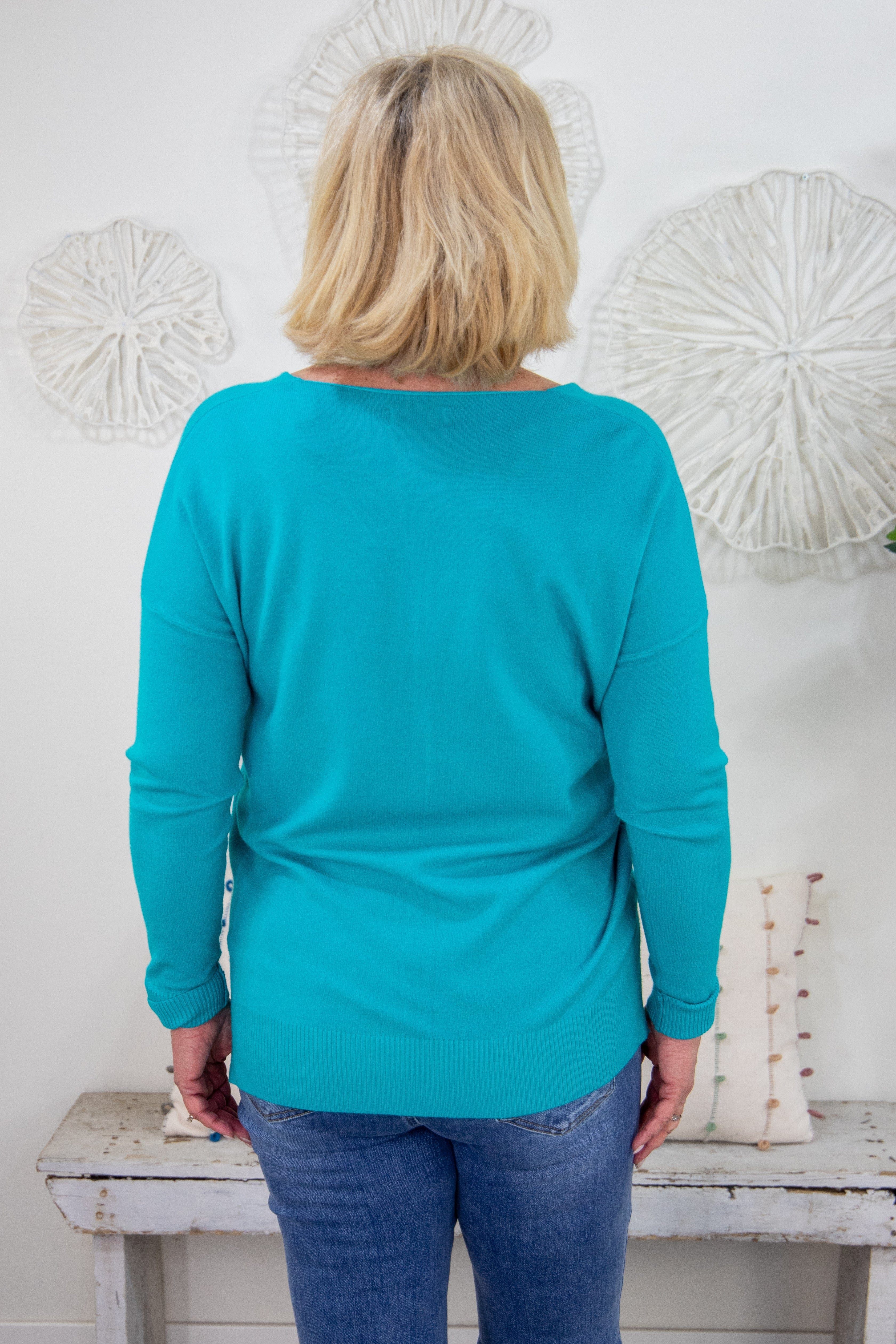 Turquoise Spring Super Soft Sweater