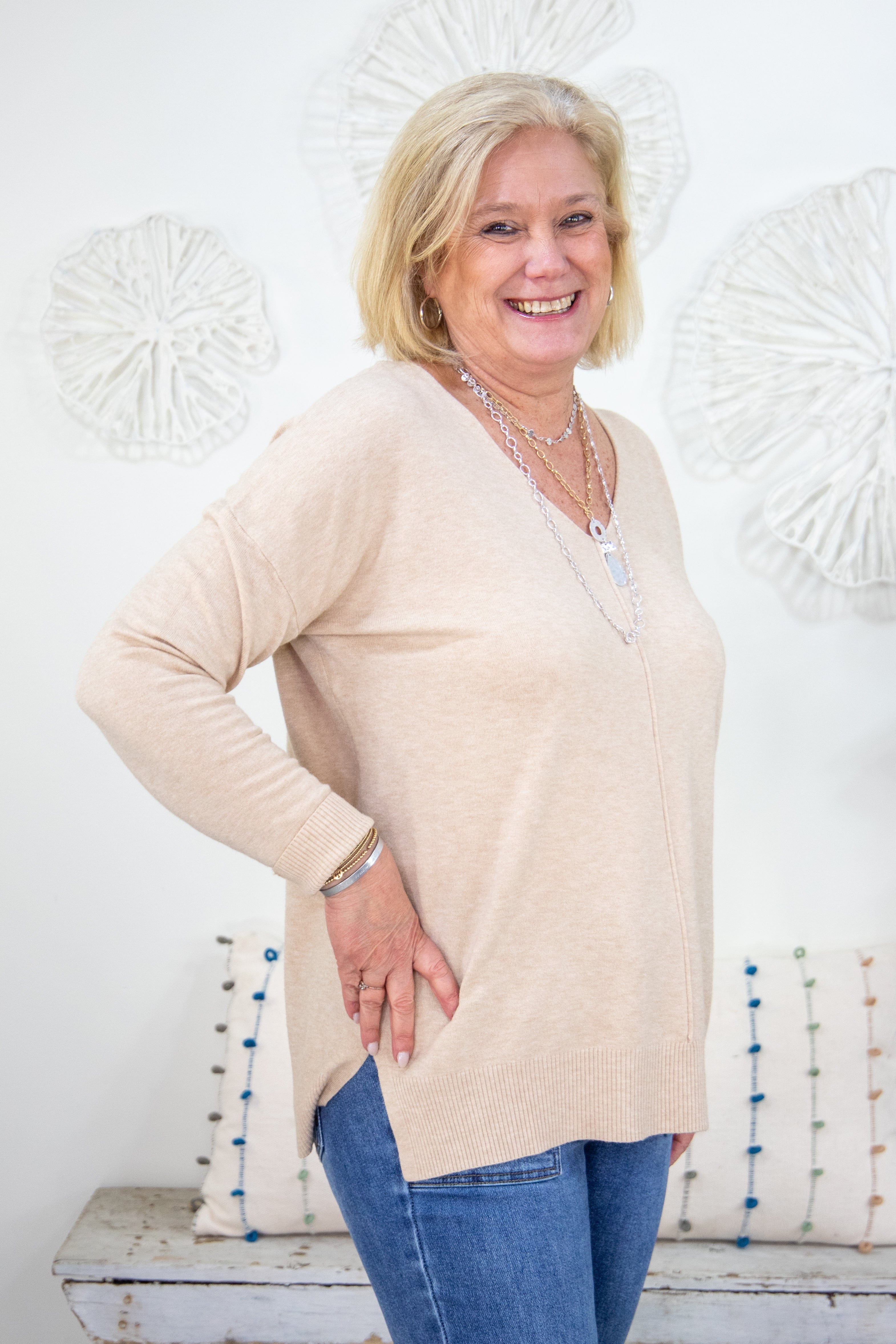 Beige Spring Super Soft Sweater