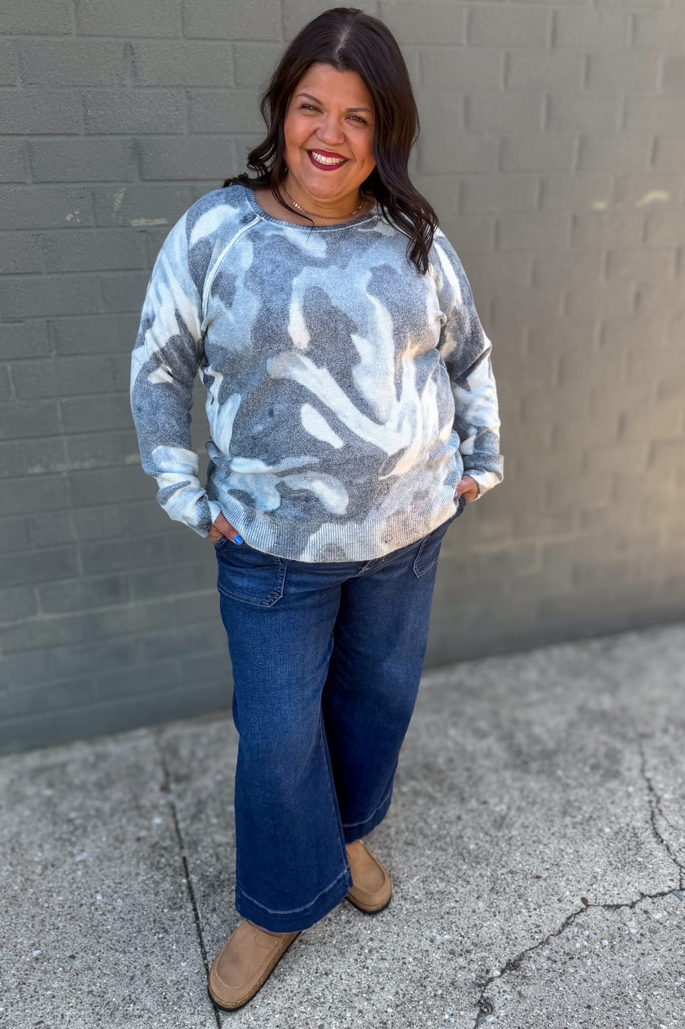 Blue Slush Reversible Sweater