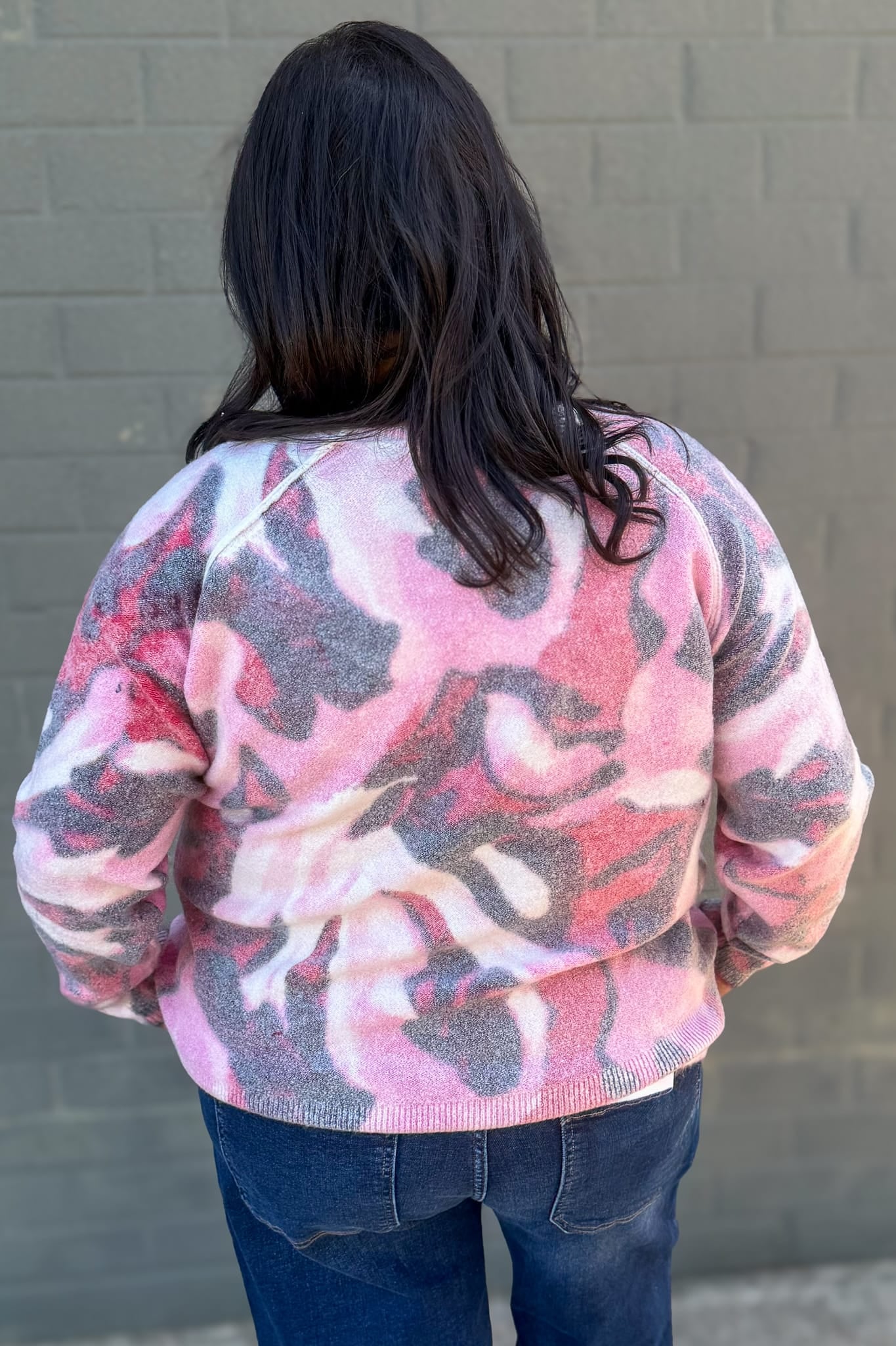 Pink Slush Reversible Sweater Back