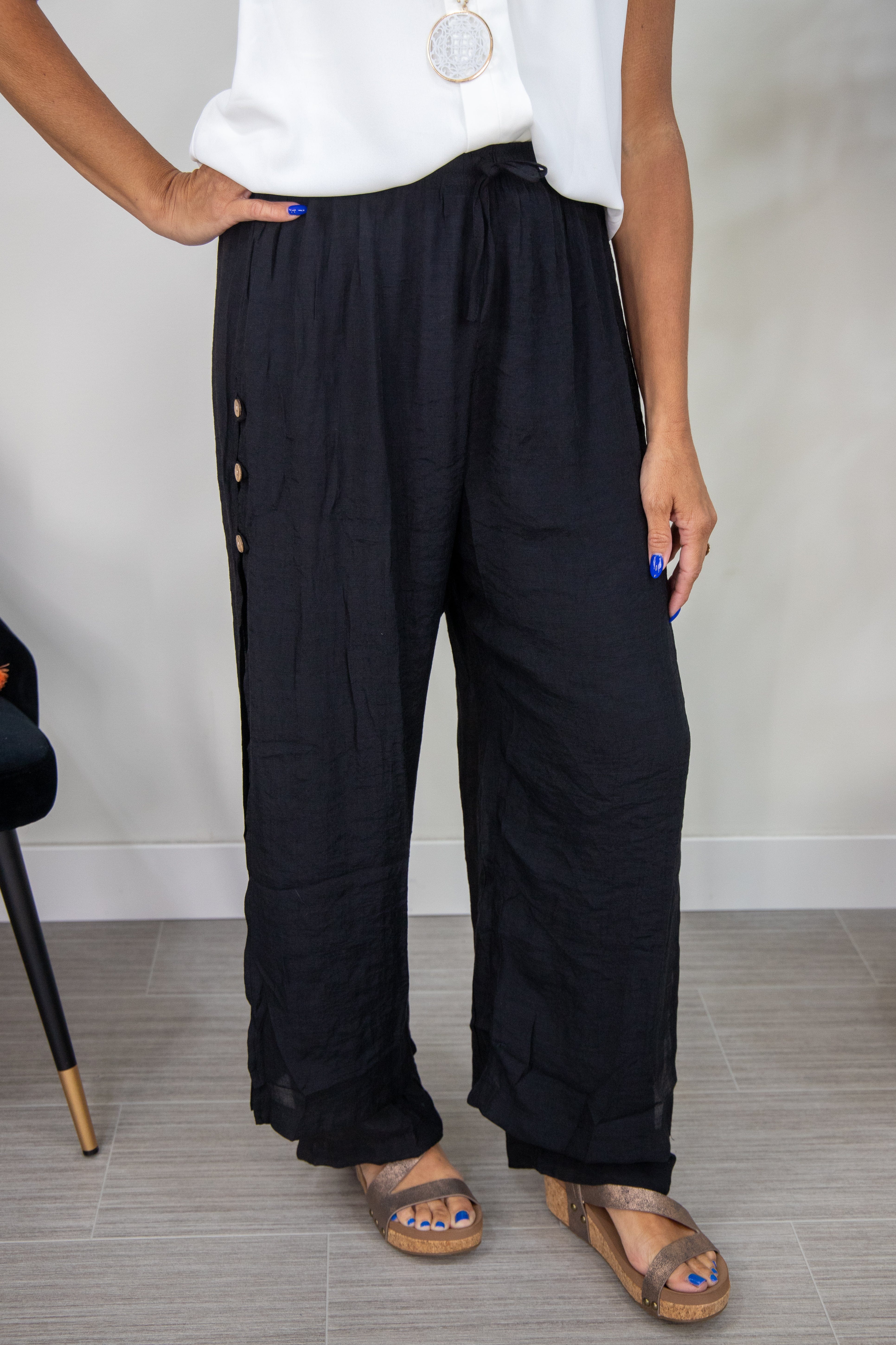 Black Flowy Pant