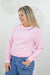 Pink Mama Embroidered Collar Sweatshirt