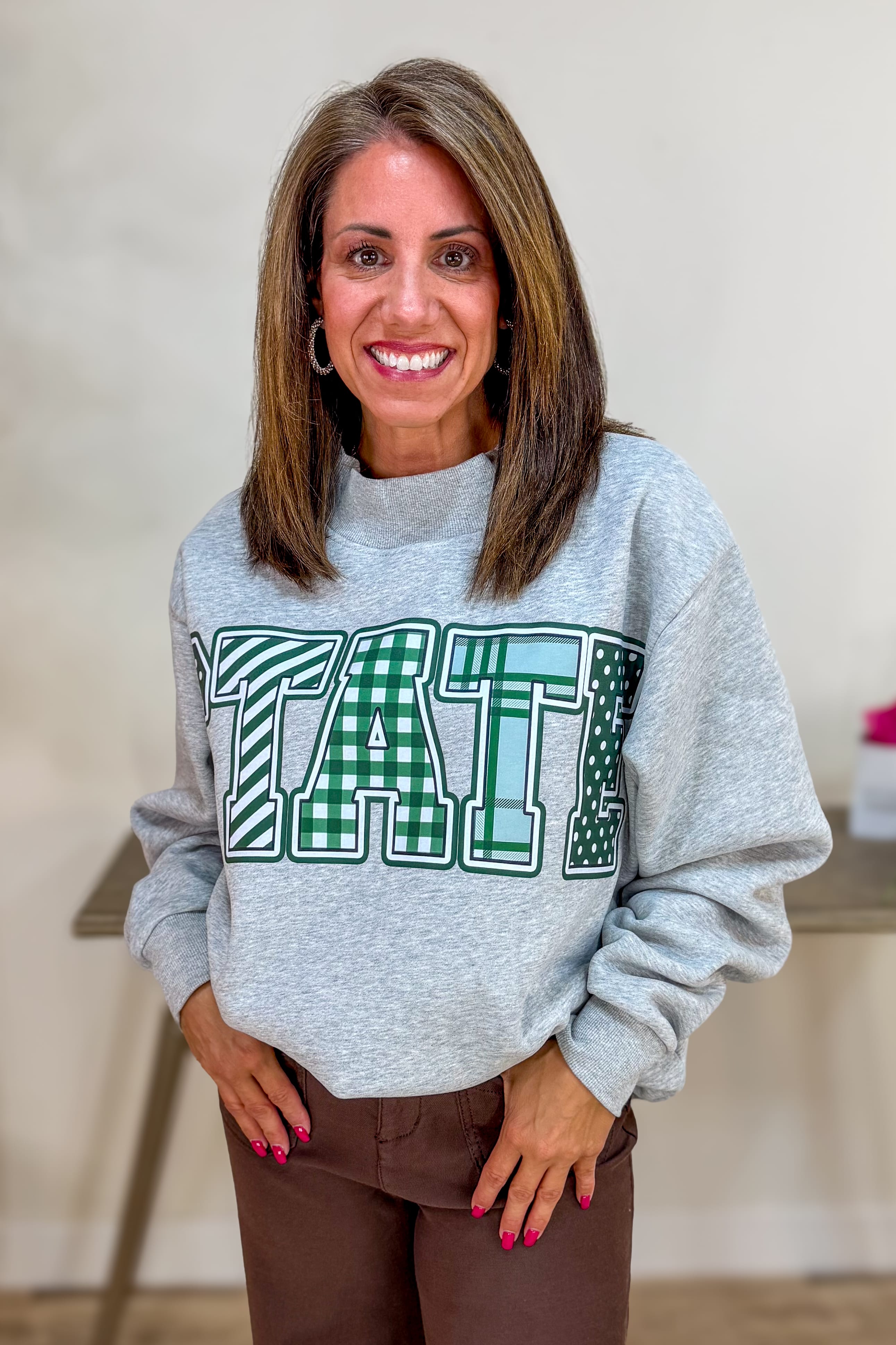 State Mock Neck Sweatshirt