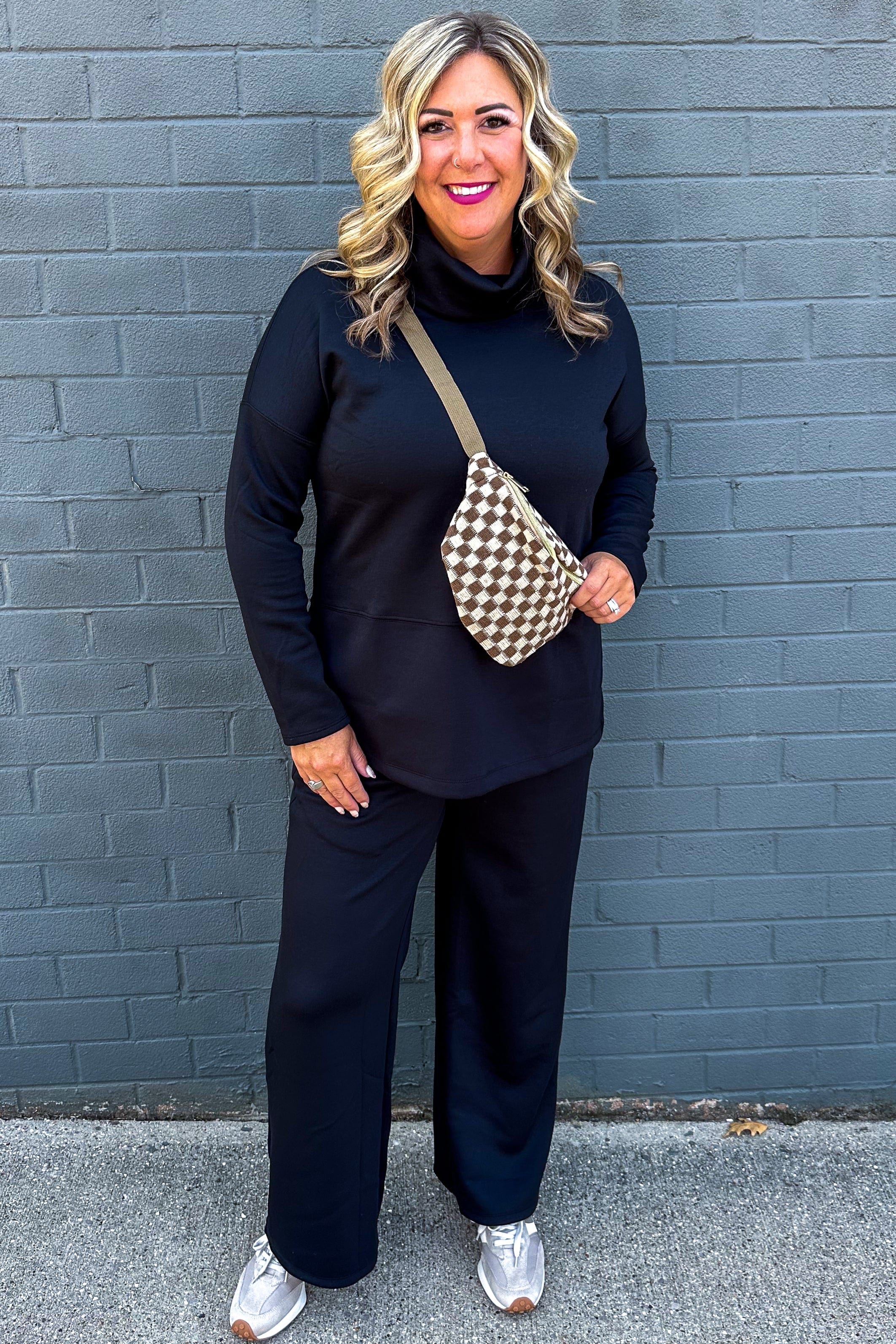 Black Cozy Everyday Pant styled