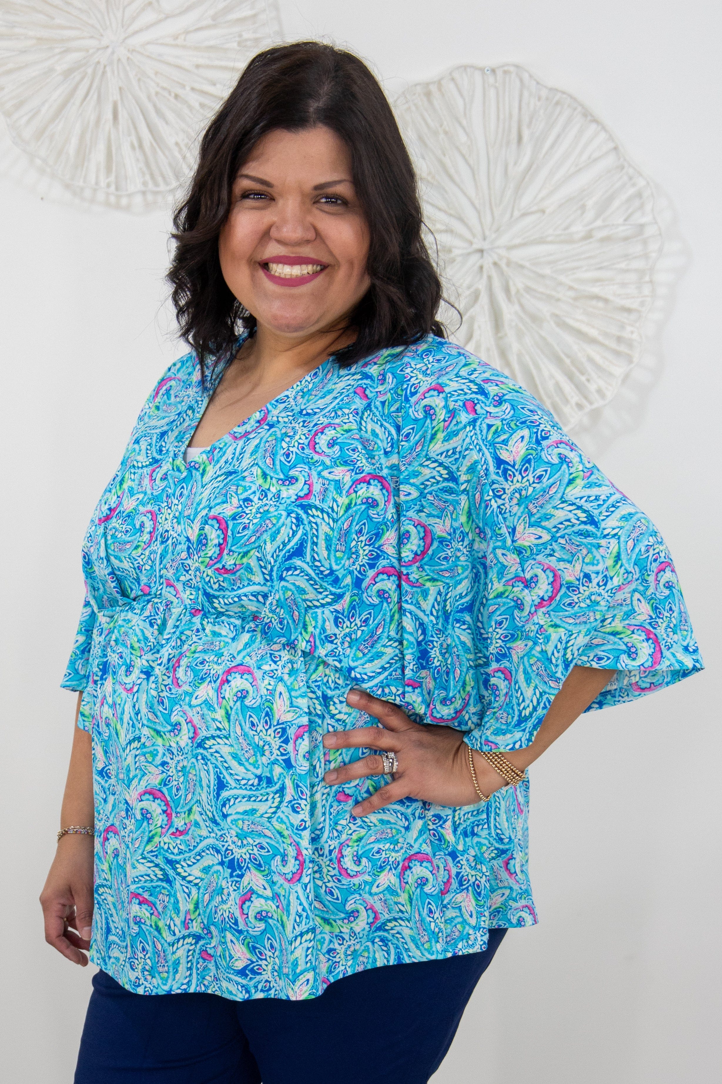 Beauftiful Blues Paisley Dreamer Top