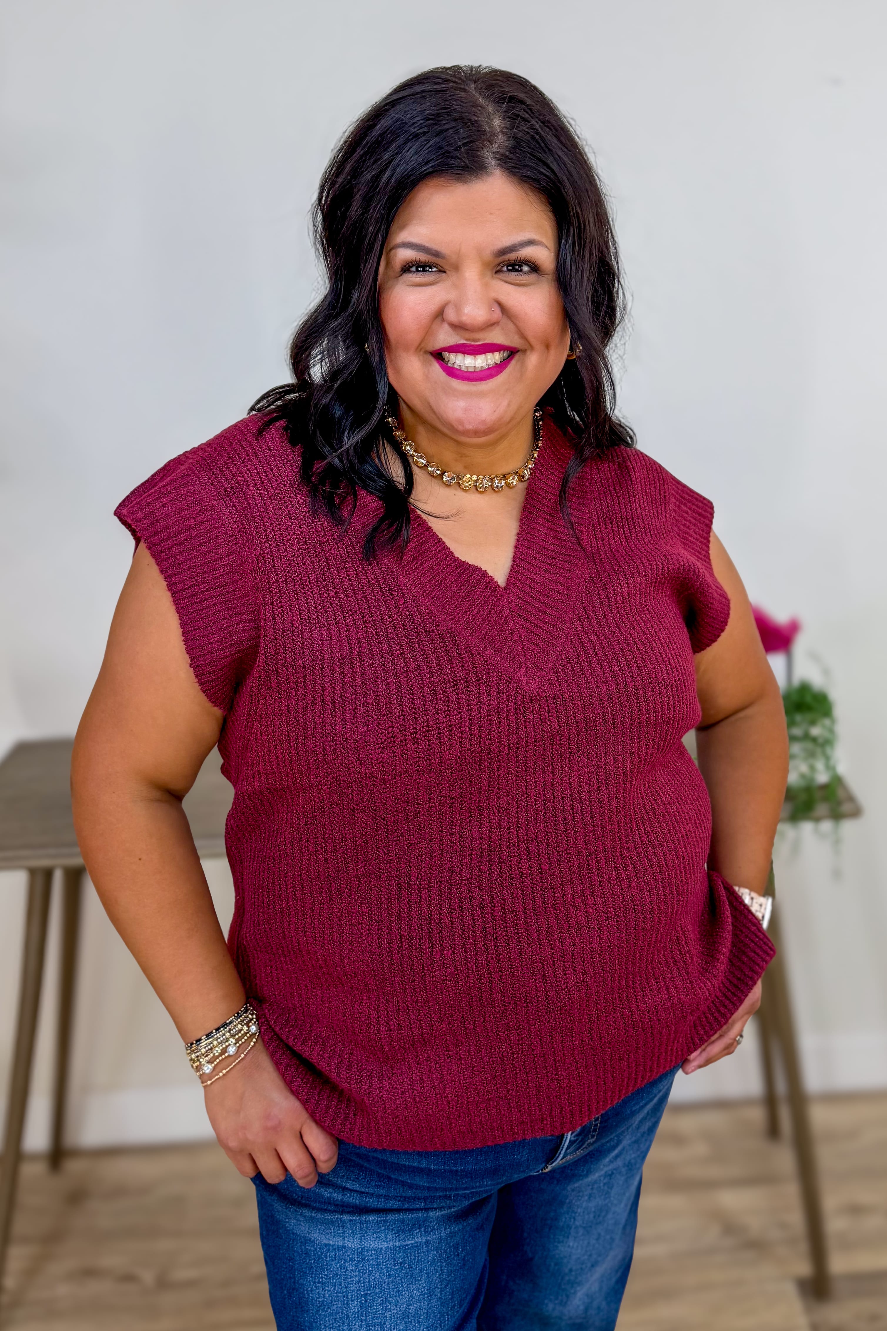 Cabernet V-Neck Sweater Vest