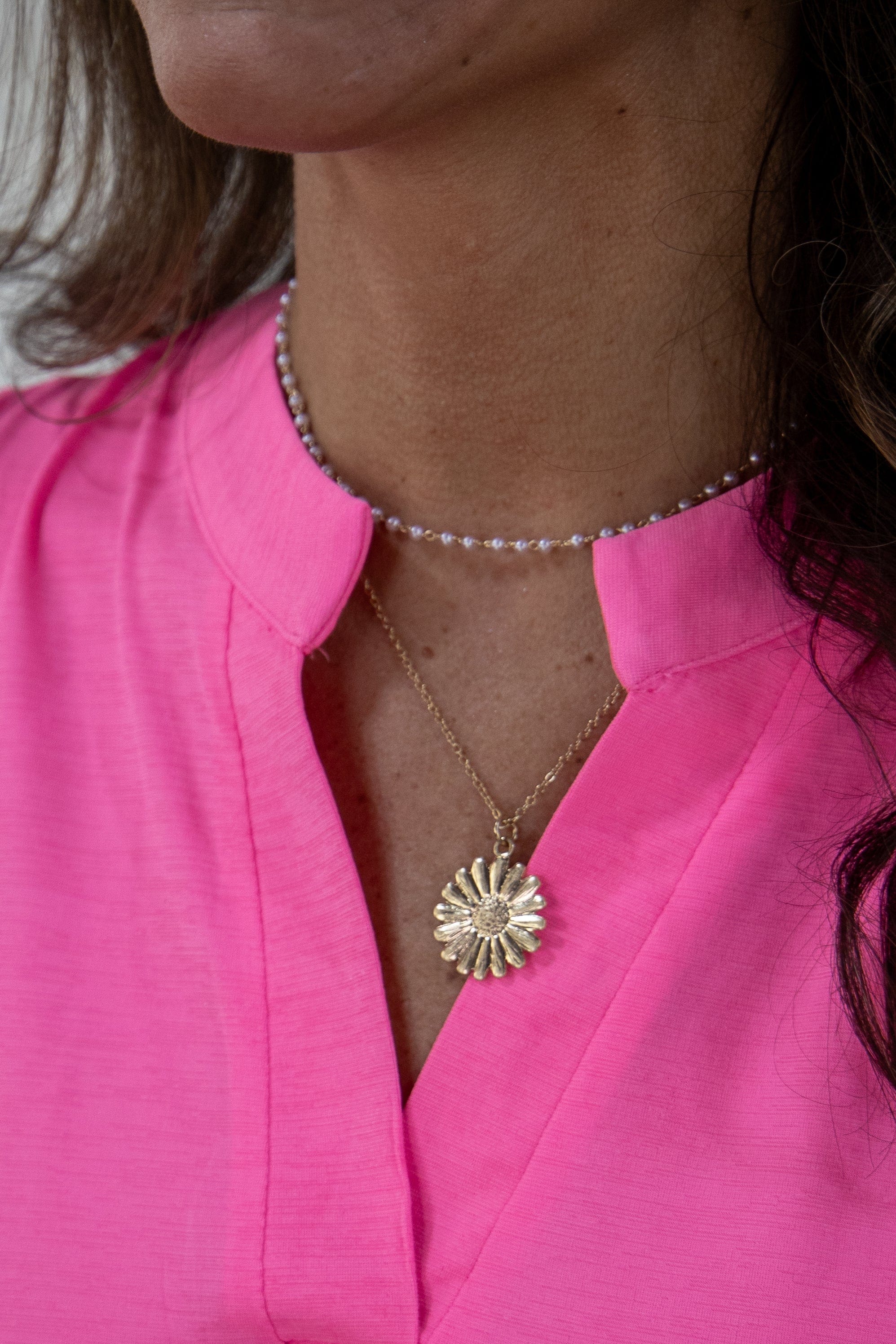 Daisy Pearl Necklace
