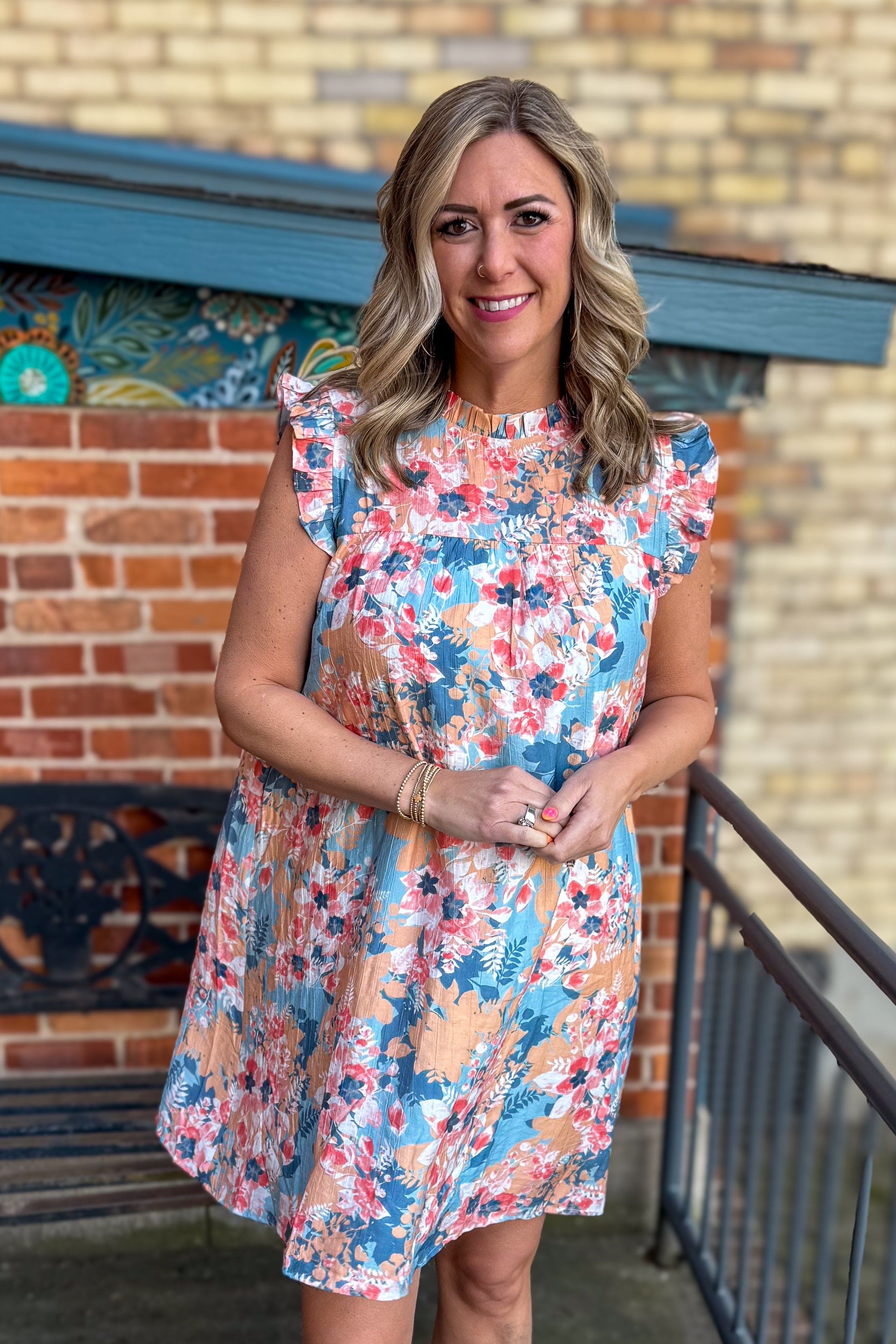 Soft Tropic Floral Dress