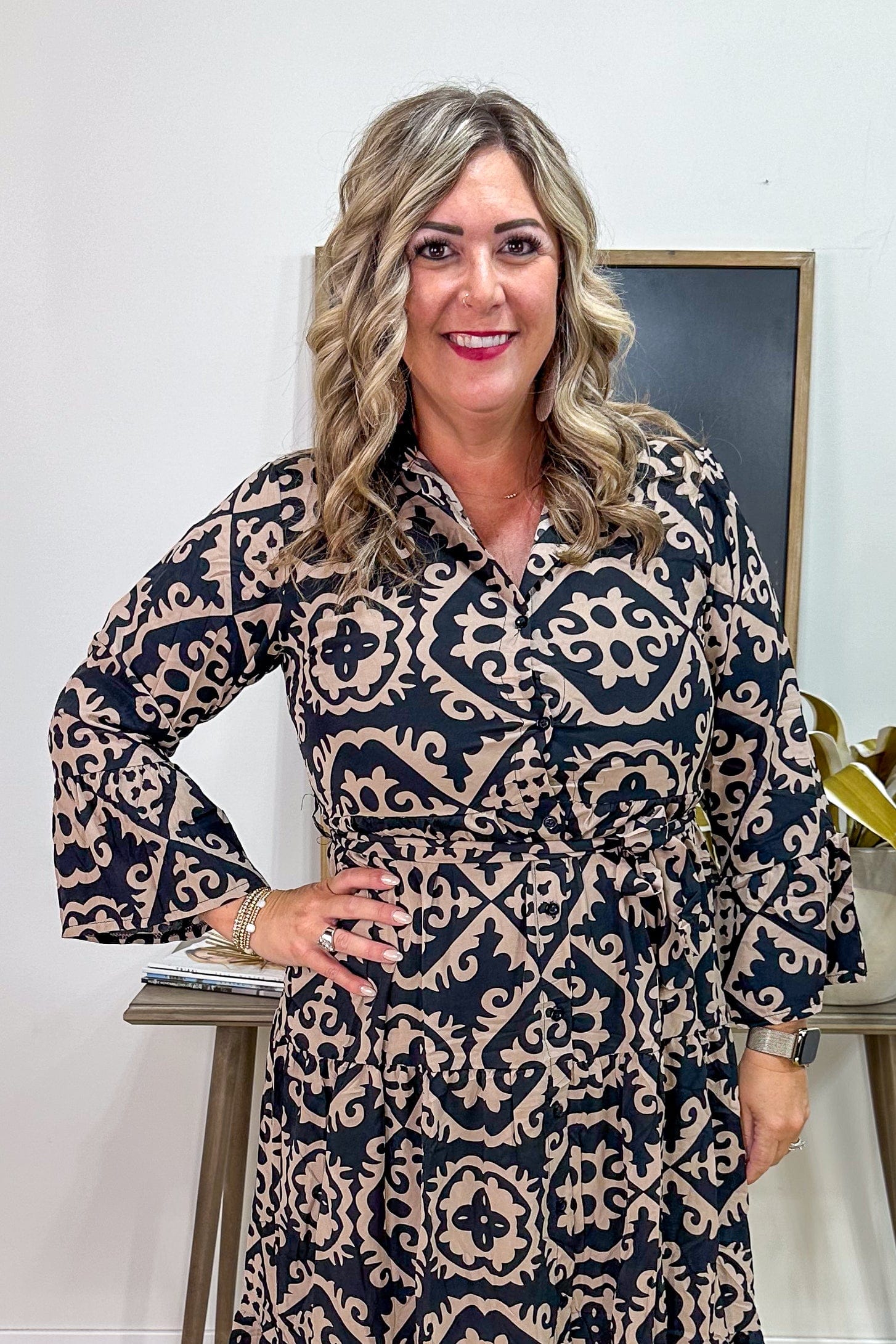 Black & Mocha Maxi Dress