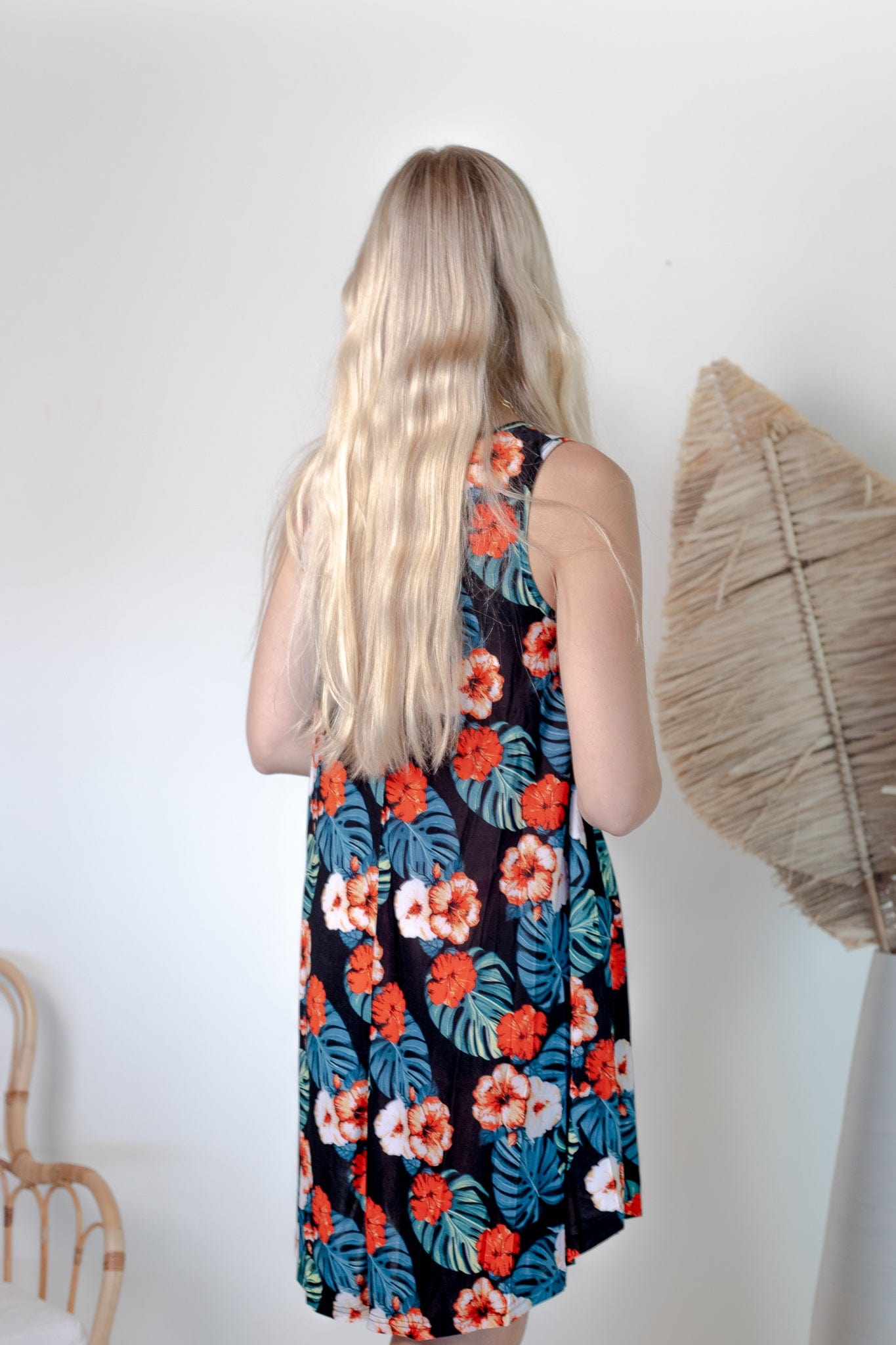 Botanical Island OS Swing Dress