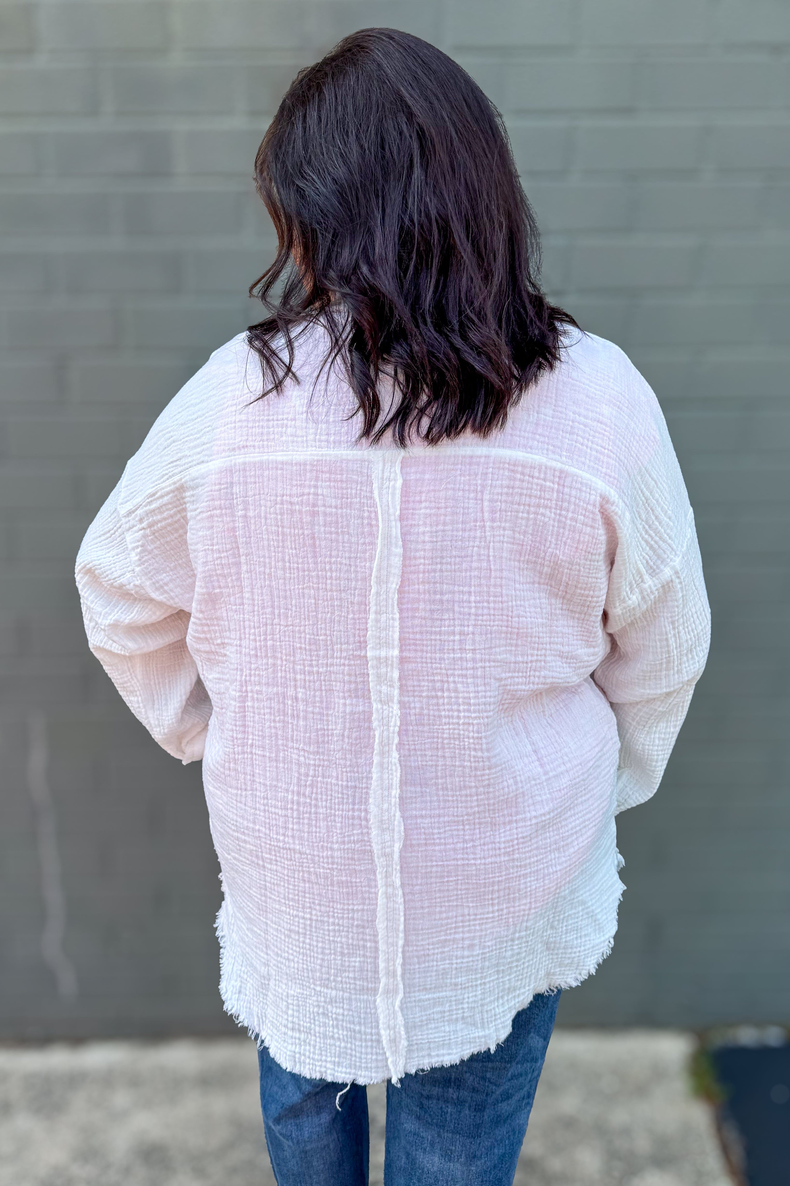 White Gauze Collared Shirt