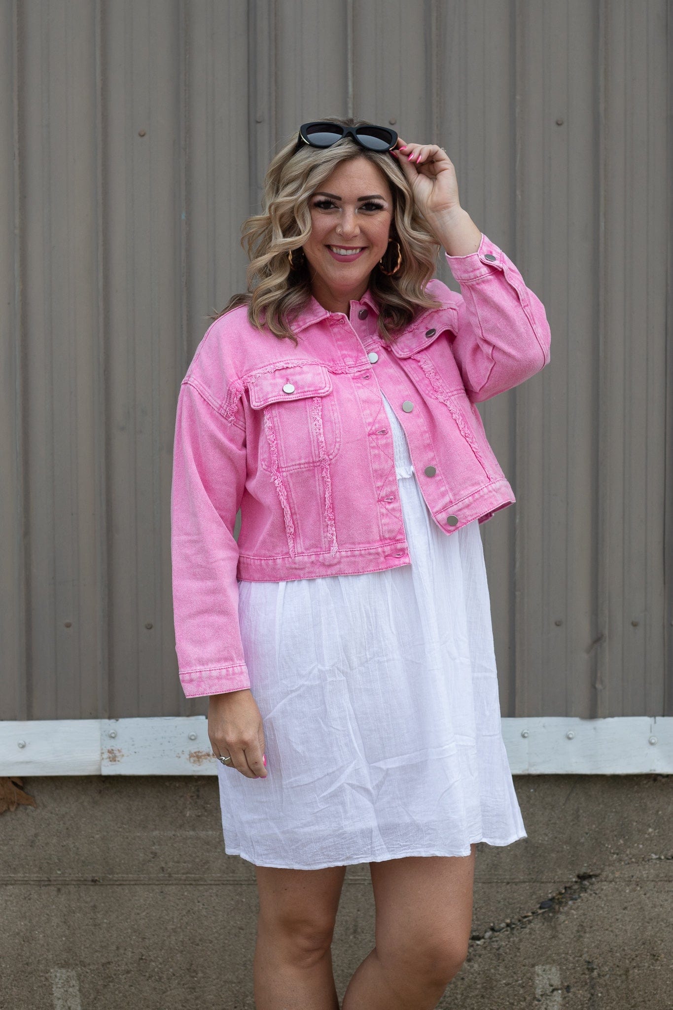 Pink Denim Jacket